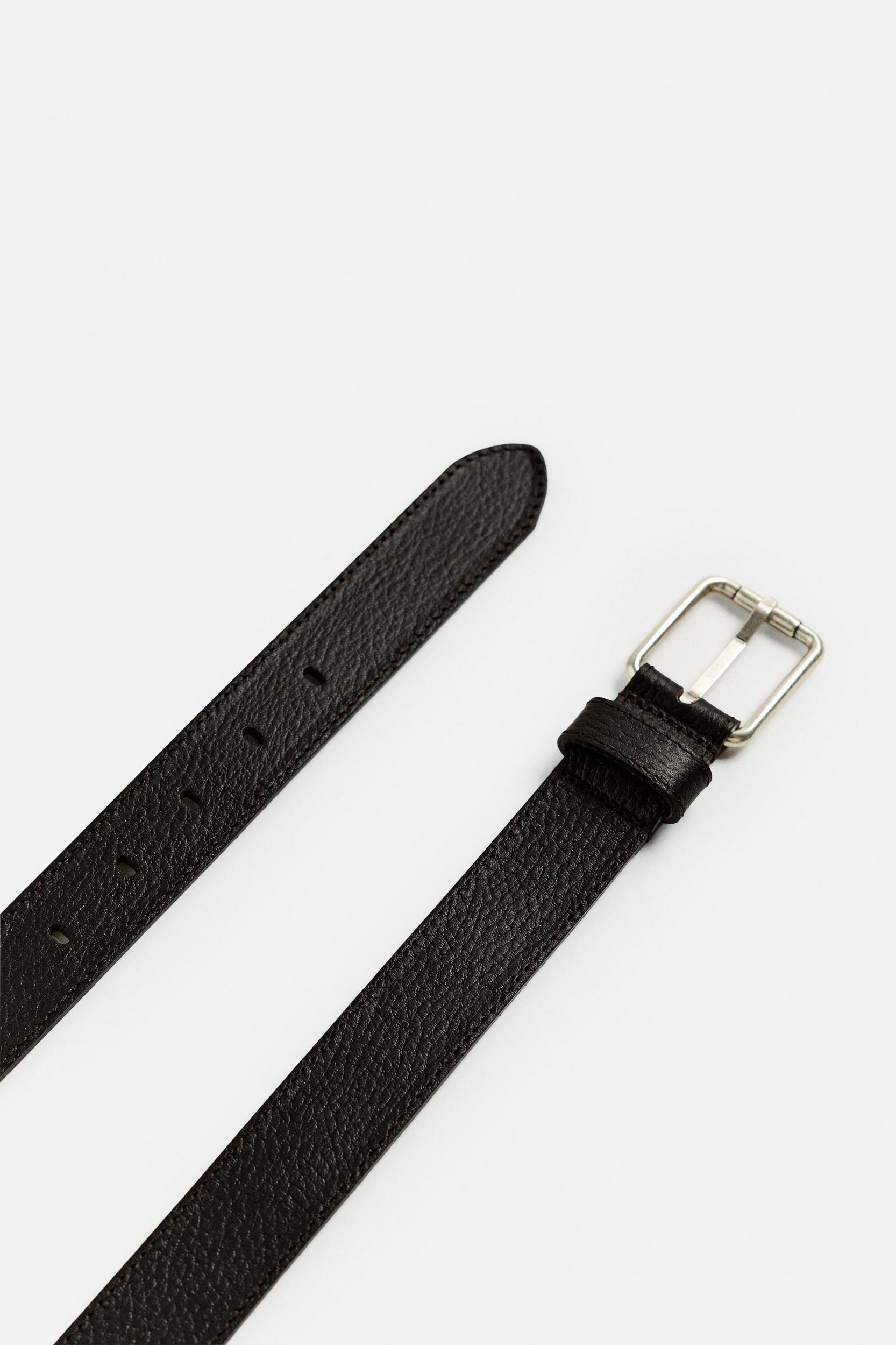 TOPSTITCH LEATHER BELT Product Image