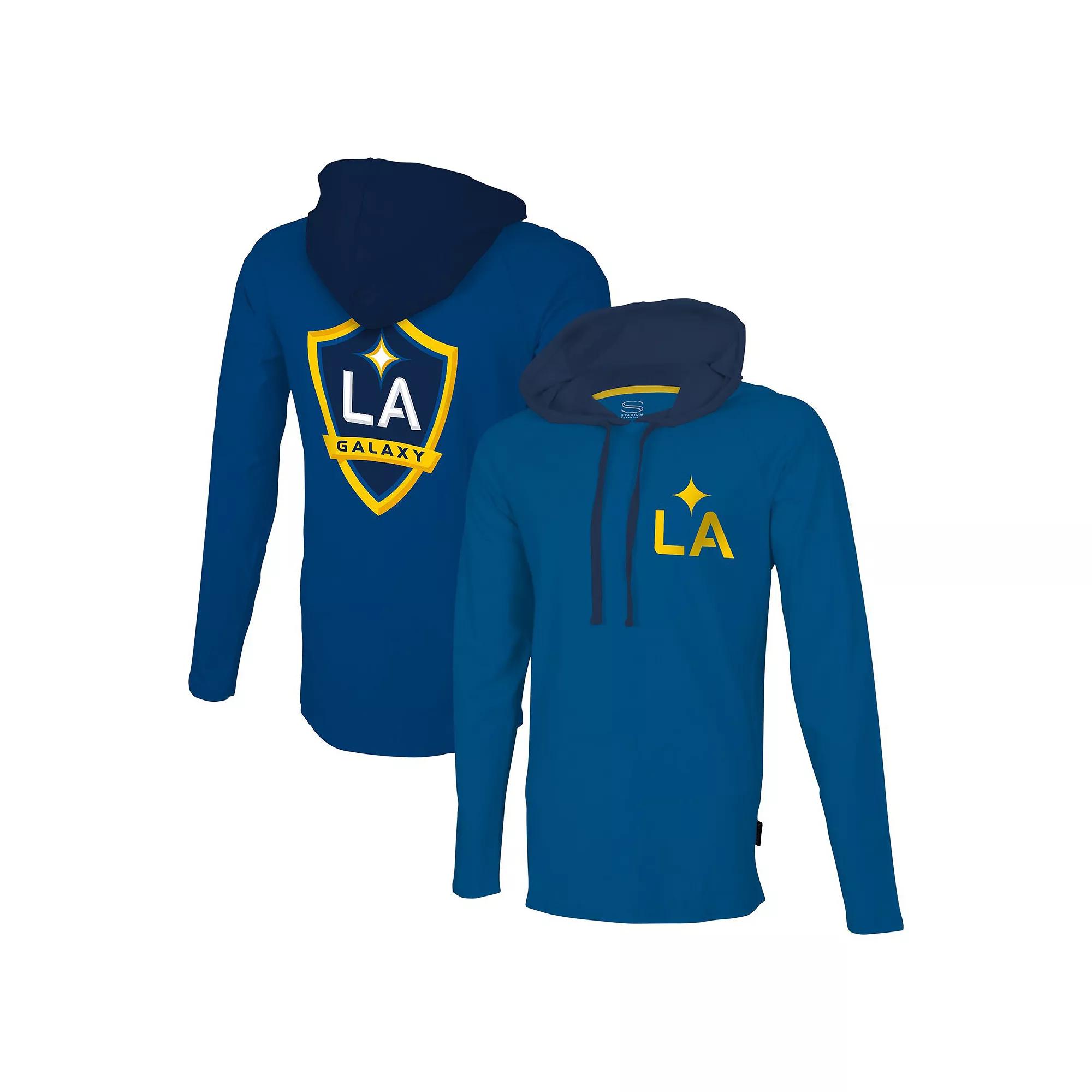 Men's Stadium Essentials Blue LA Galaxy Tradition Raglan Hoodie Long Sleeve T-Shirt, Size: Large Product Image