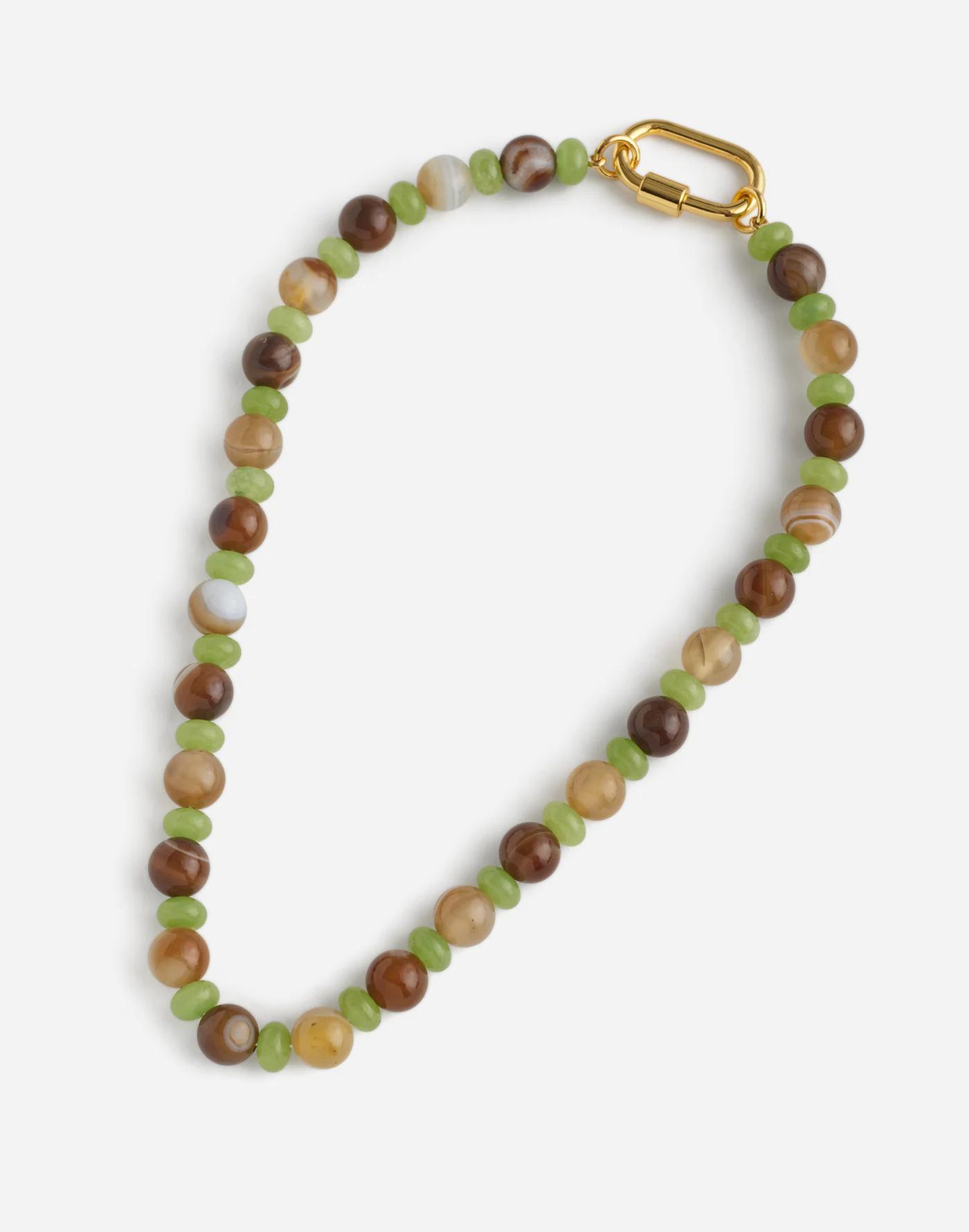 Semiprecious Beaded Carabiner Choker Necklace Product Image