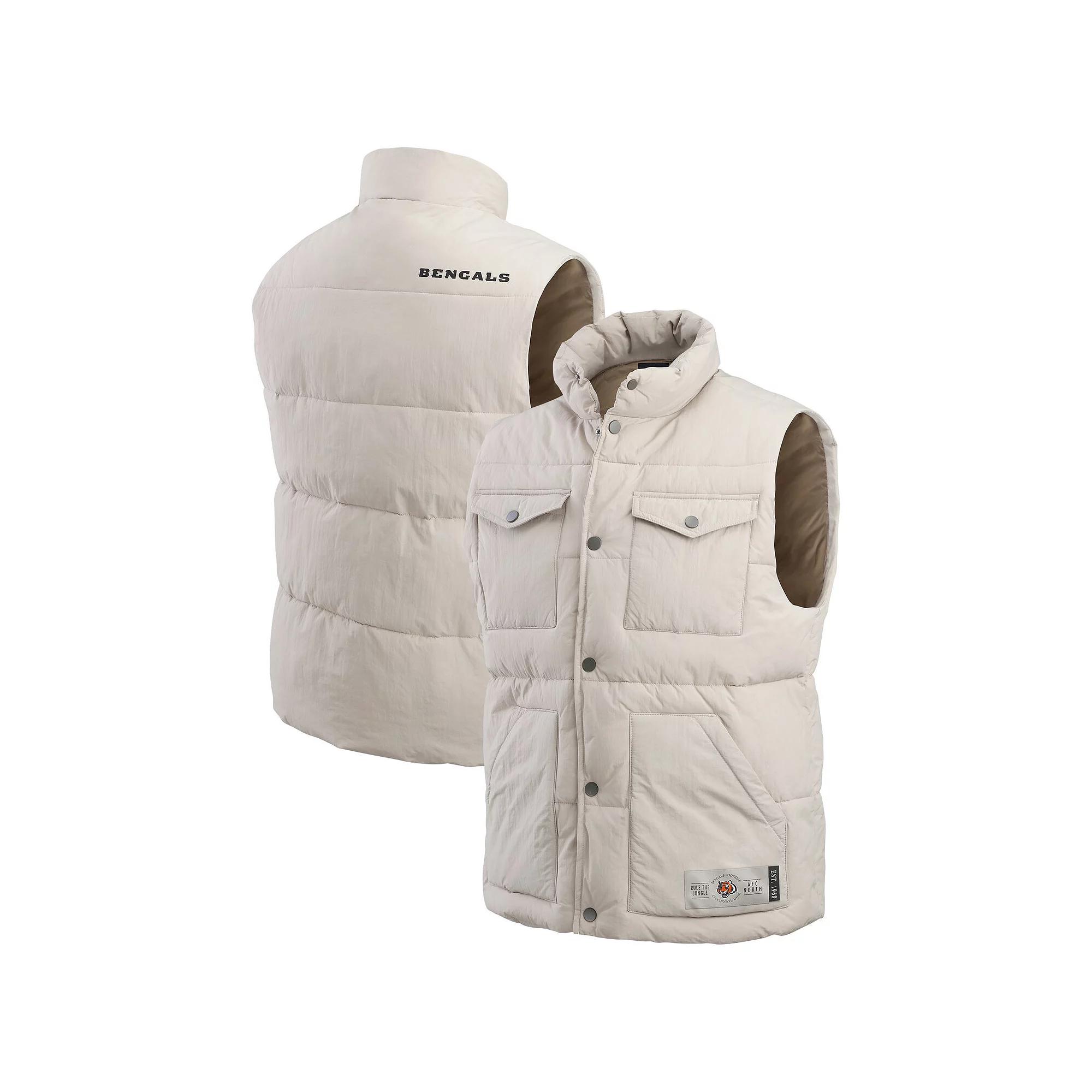 Men's Darius Rucker Collection by Fanatics Cream Seattle Seahawks Puffer Full-Snap Vest,  Product Image
