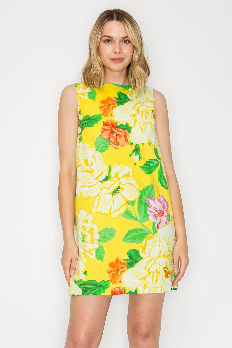 Sunny Lemon Mini Shift Dress Product Image