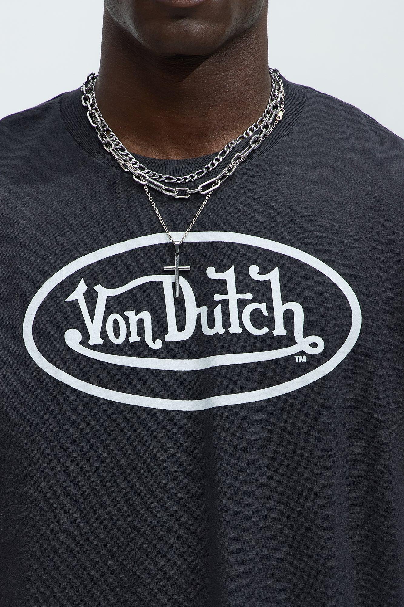 Von Dutch Logo Short Sleeve Tee - Charcoal Product Image