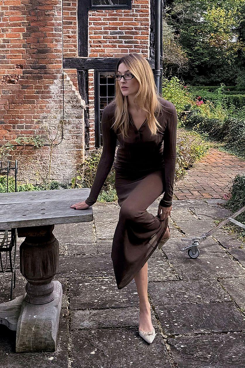 Thin Knit Spaghetti Strap Maxi Dress Product Image