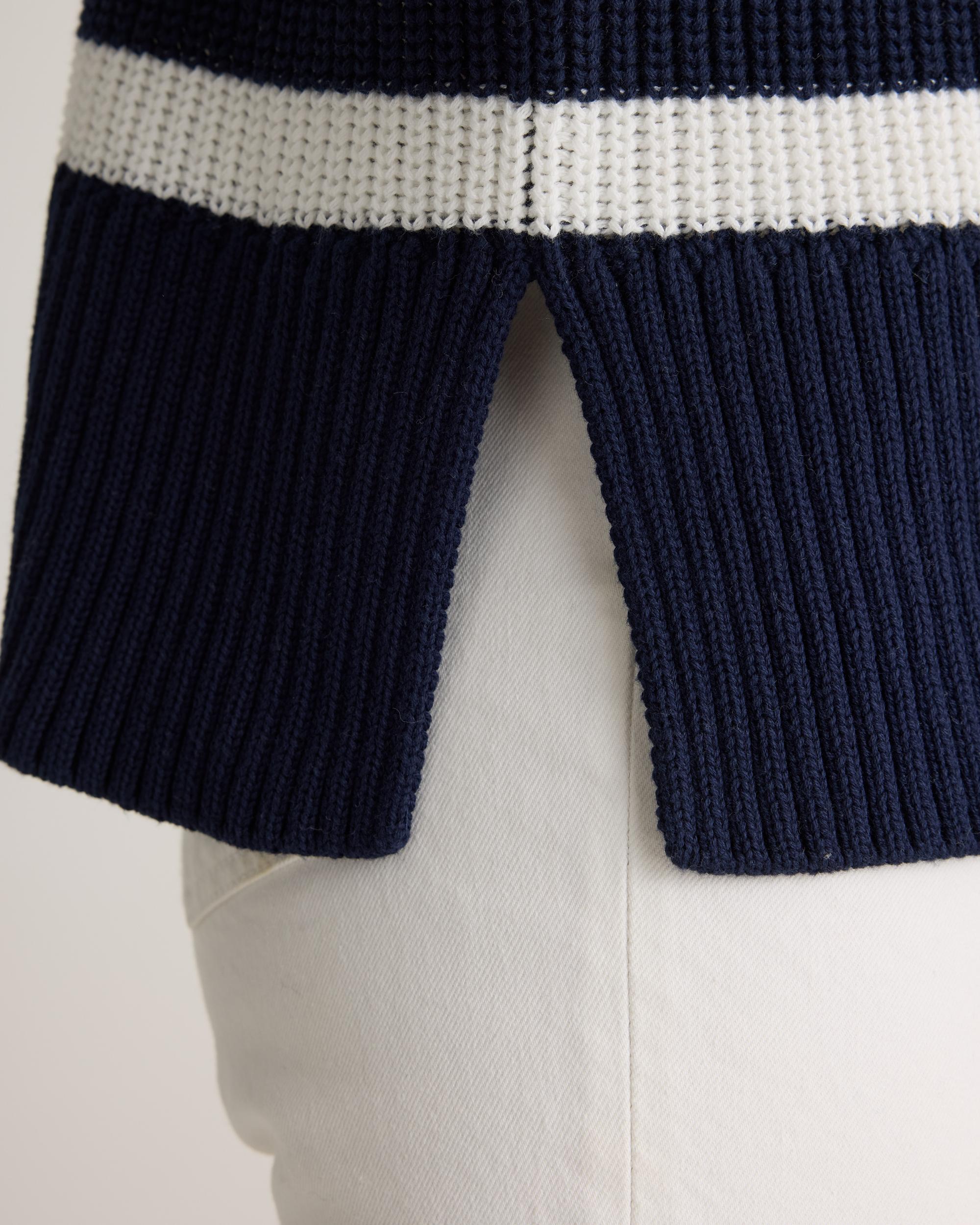 Quince | Women's Split Hem Turtleneck Sweater Organic Cotton Product Image