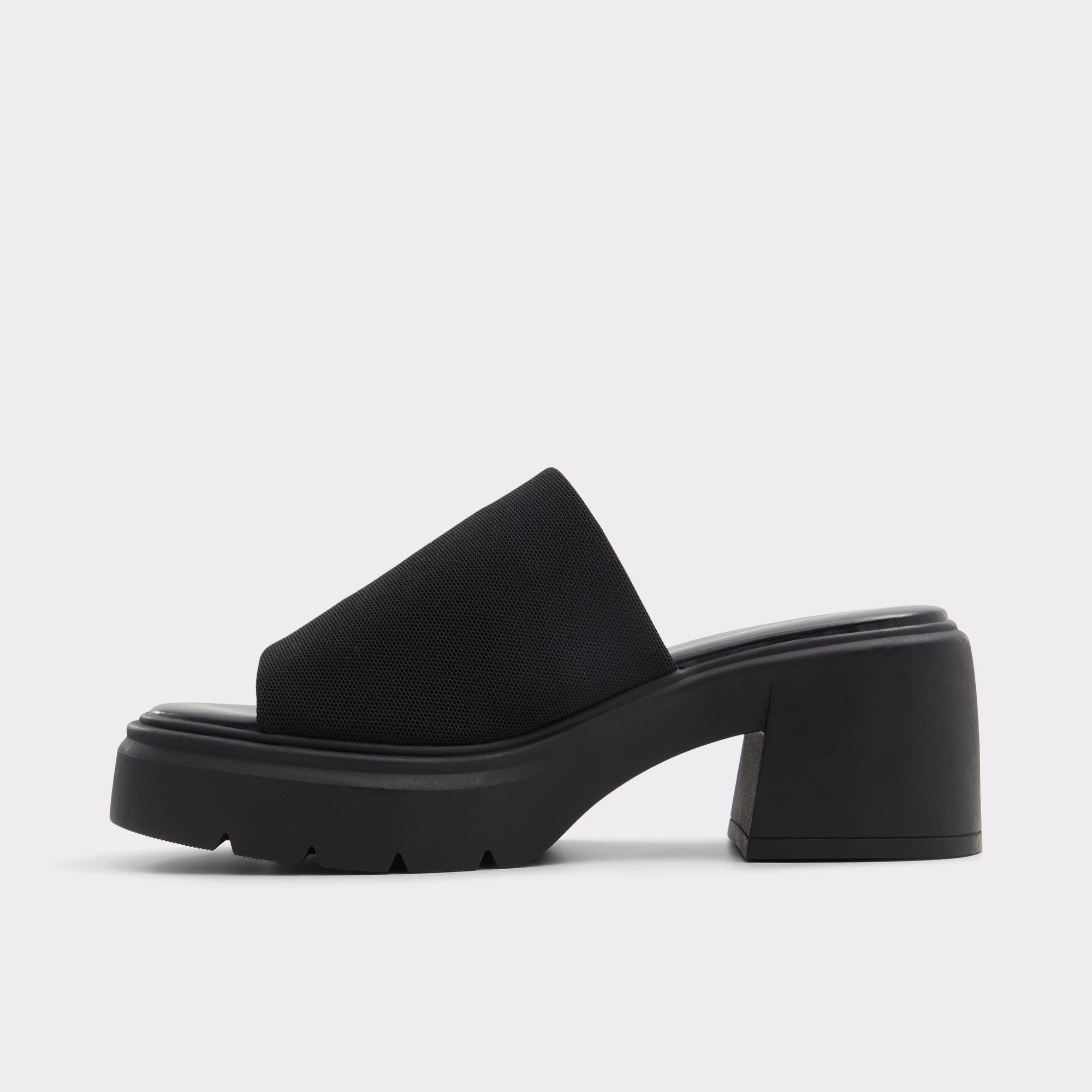 ALDO Harrietta - Women's Wedge Sandals - Black, Size 5 Product Image