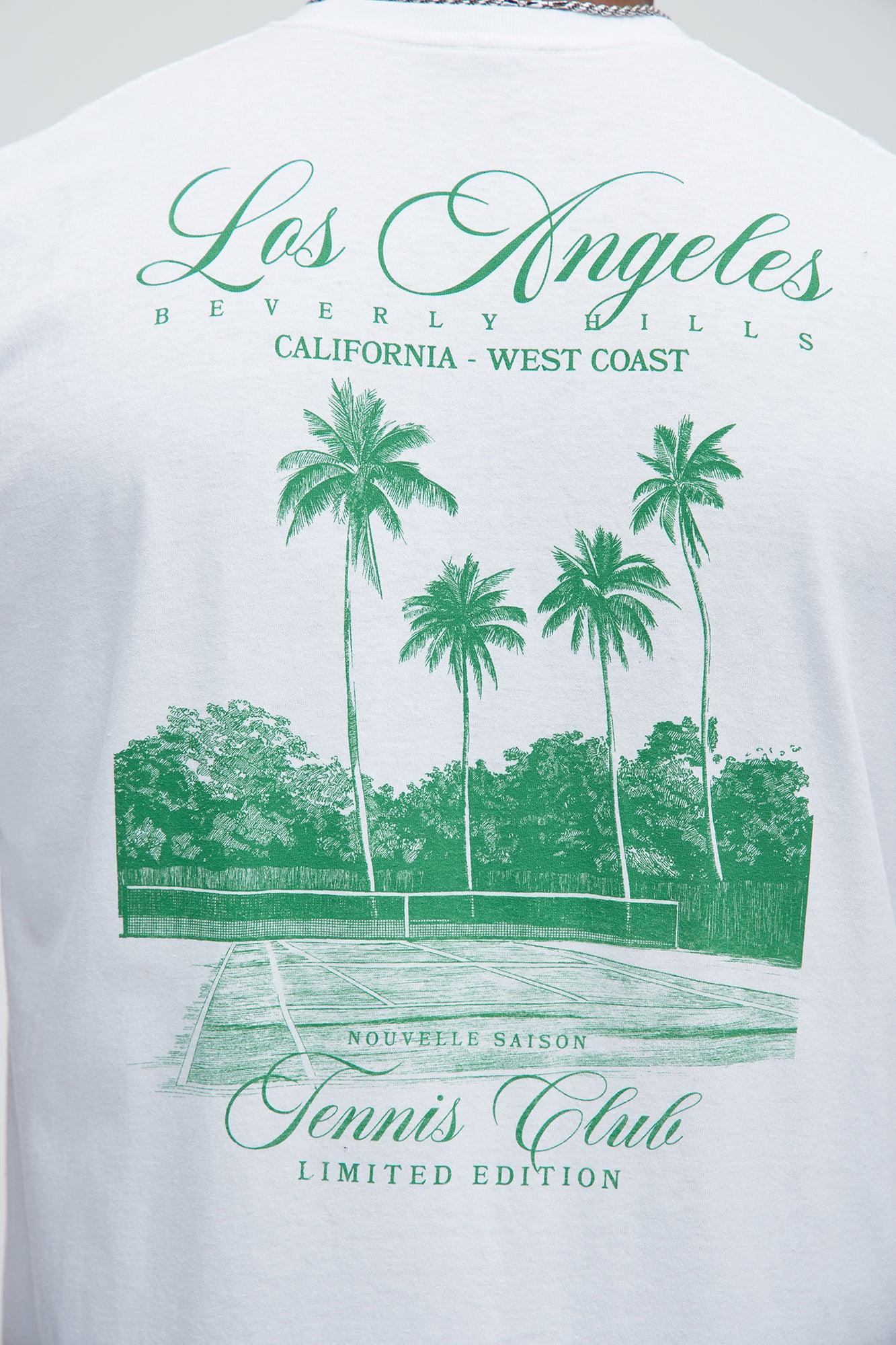 LA Tennis Club Short Sleeve Tee - White Product Image