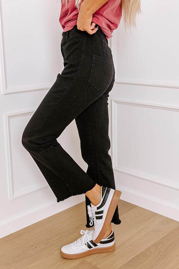 The Quinn High Waist Ankle Flare in Black Product Image