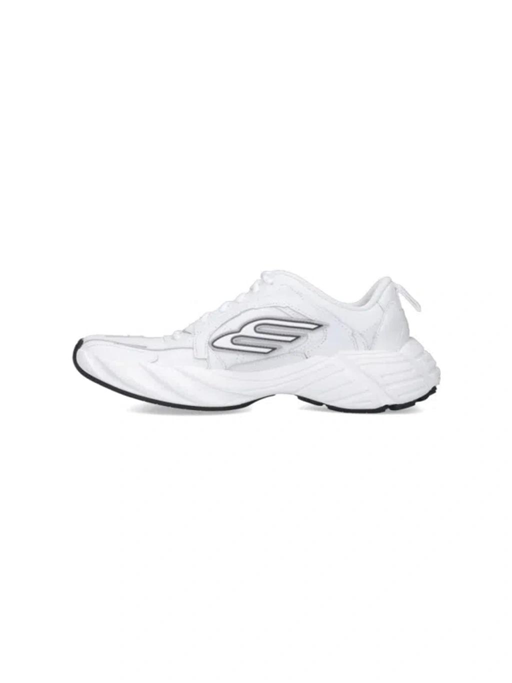BALENCIAGA Men White Cowskin And Polyester Monday Shoe Sneakers Product Image