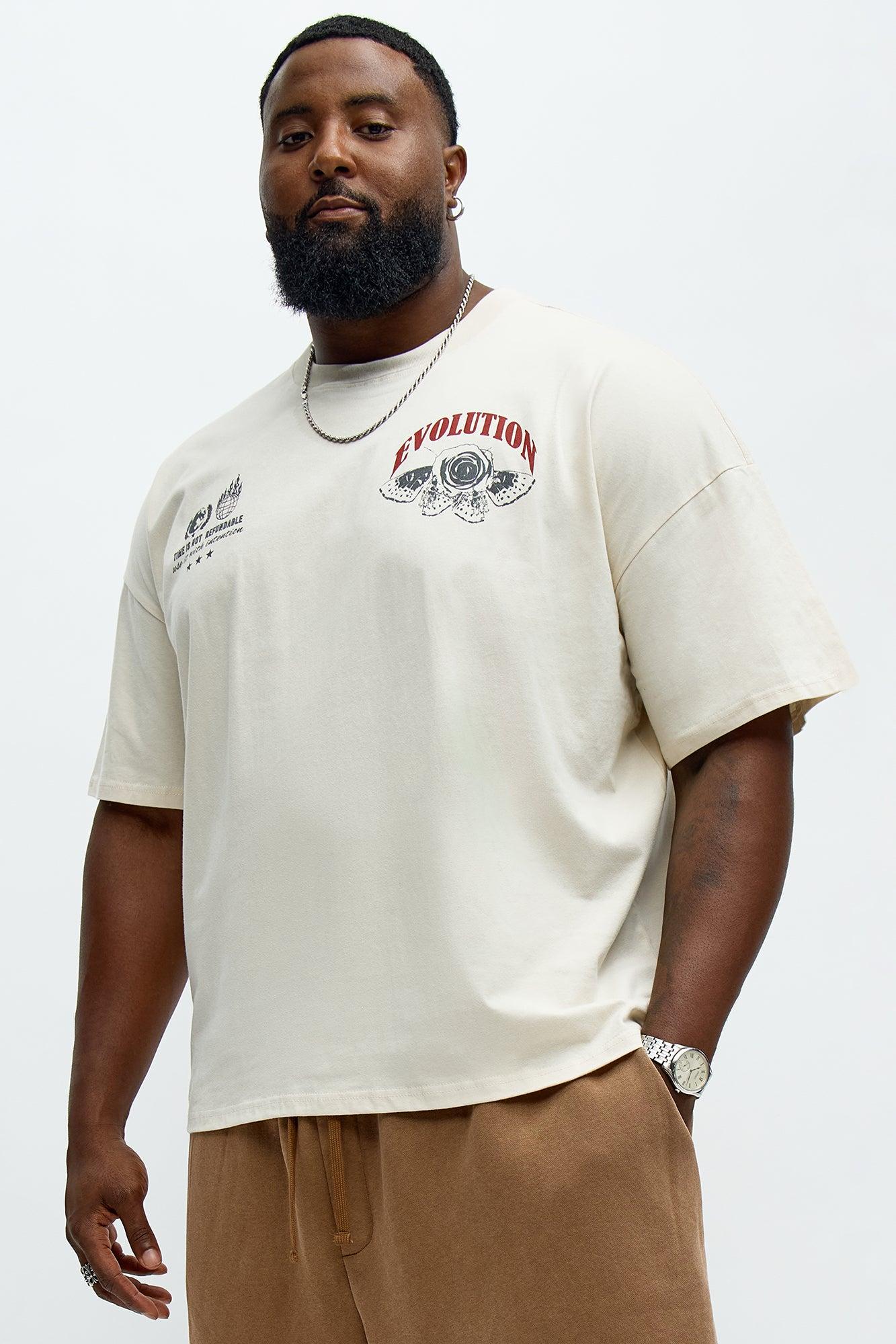 Evolution Of The Mind Oversized Short Sleeve Tee - Off White Male Product Image