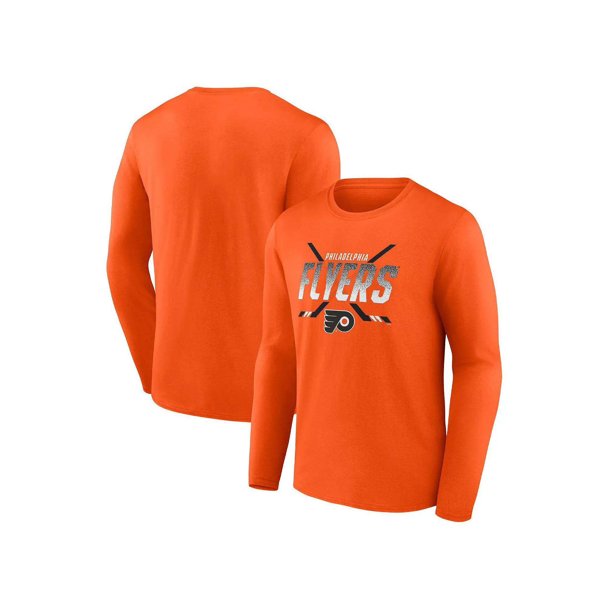 Men's Fanatics Branded Orange Philadelphia Flyers Covert Long Sleeve T-Shirt,  Product Image