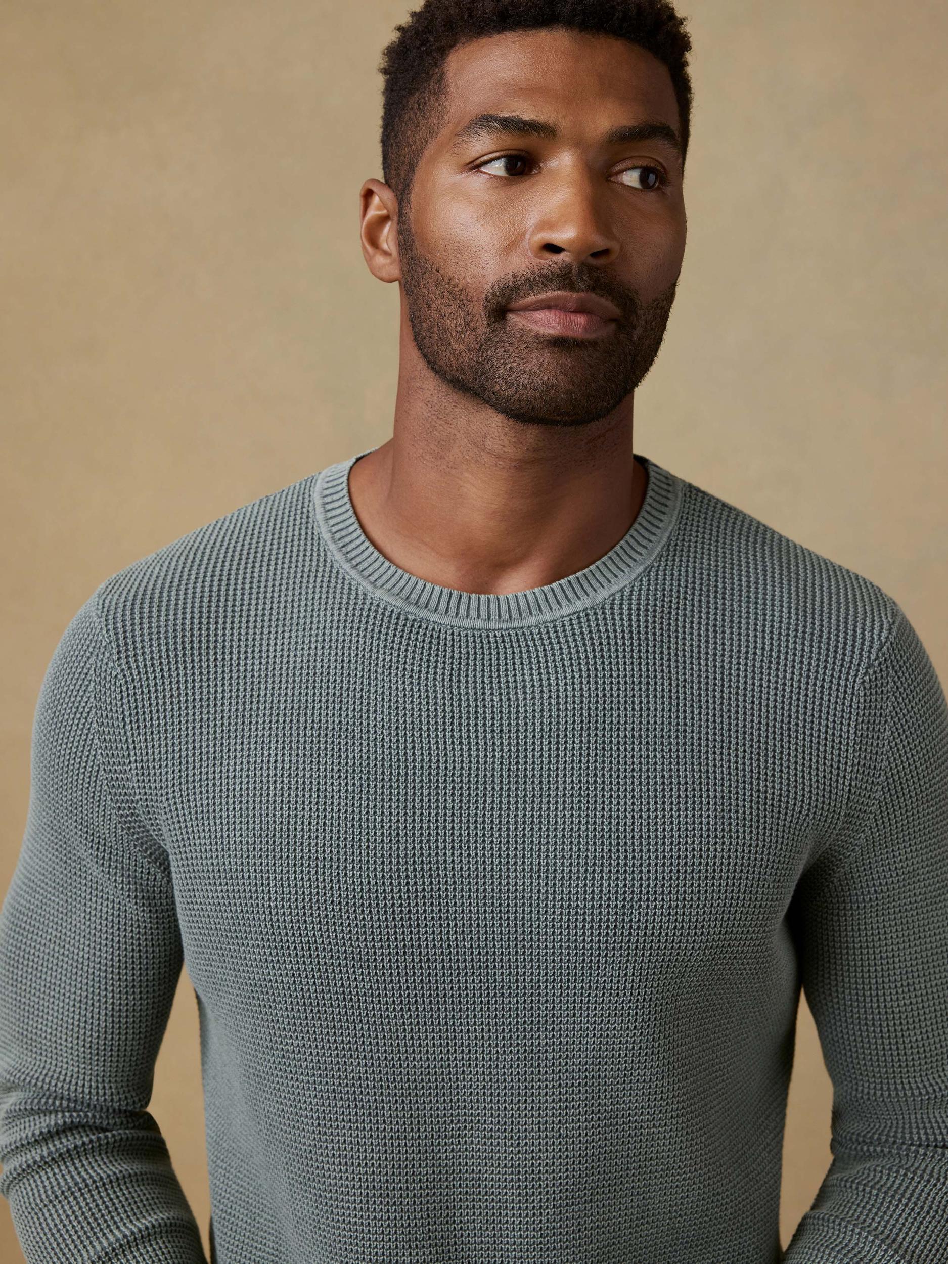 Sunwashed Crewneck Sweater - Mountain Olive Male Product Image