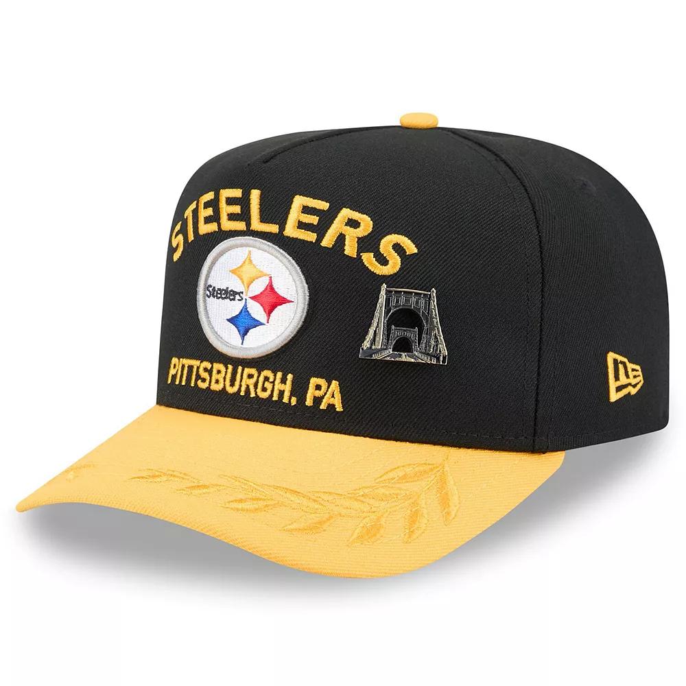 Mens New Era /Gold Pittsburgh Steelers 2025 NFL Draft On Stage A-Frame 59FIFTY Fitted Hat Product Image