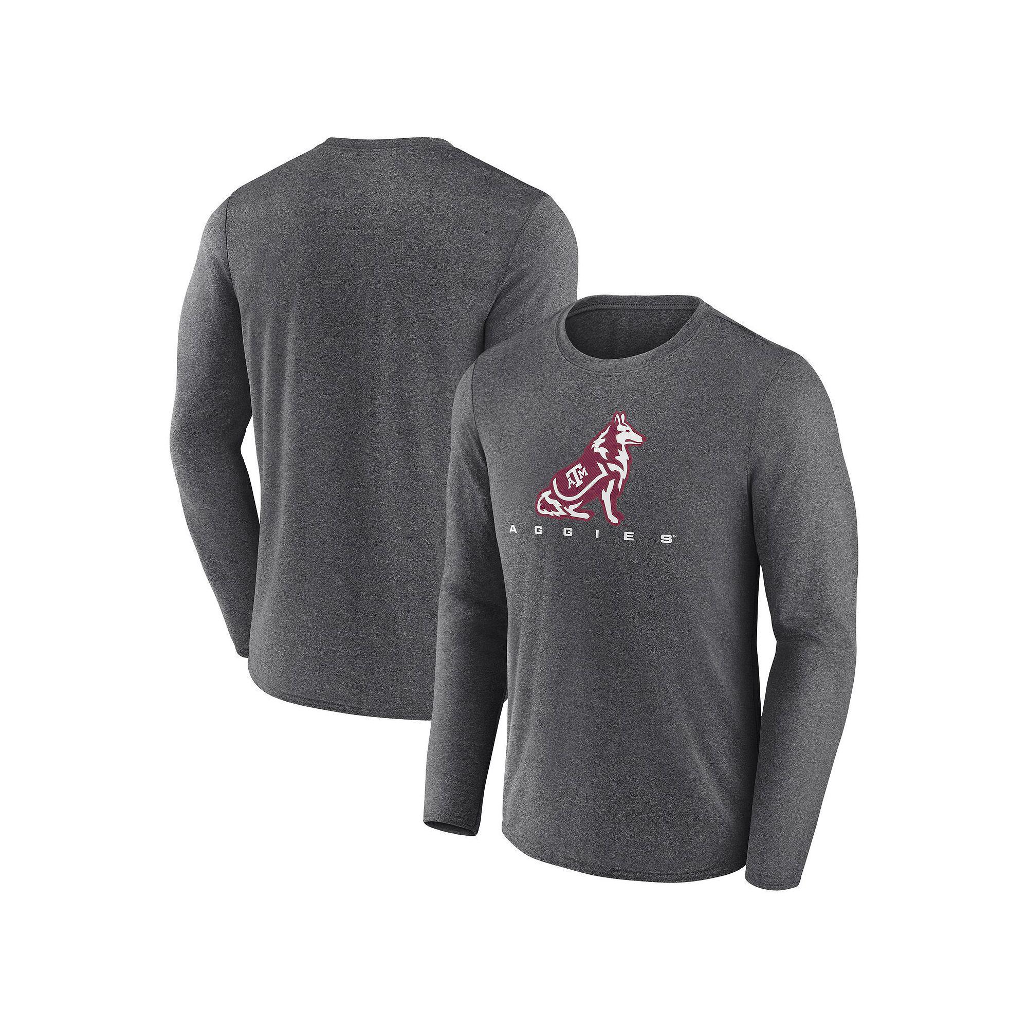 Men's Fanatics Charcoal Texas A&M Aggies Defender Long Sleeve T-Shirt, Size: XL Product Image