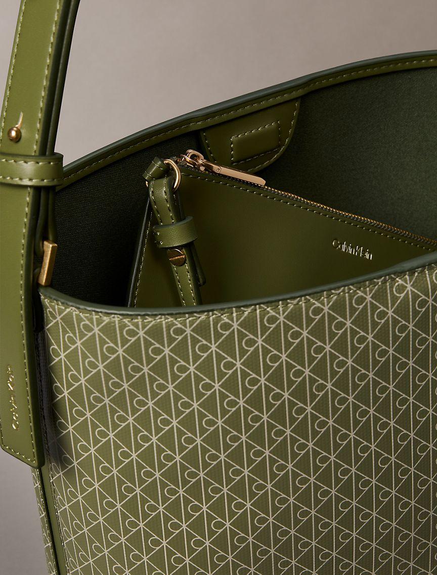 Allover Emblem Logo Bucket Bag with Pouch Product Image