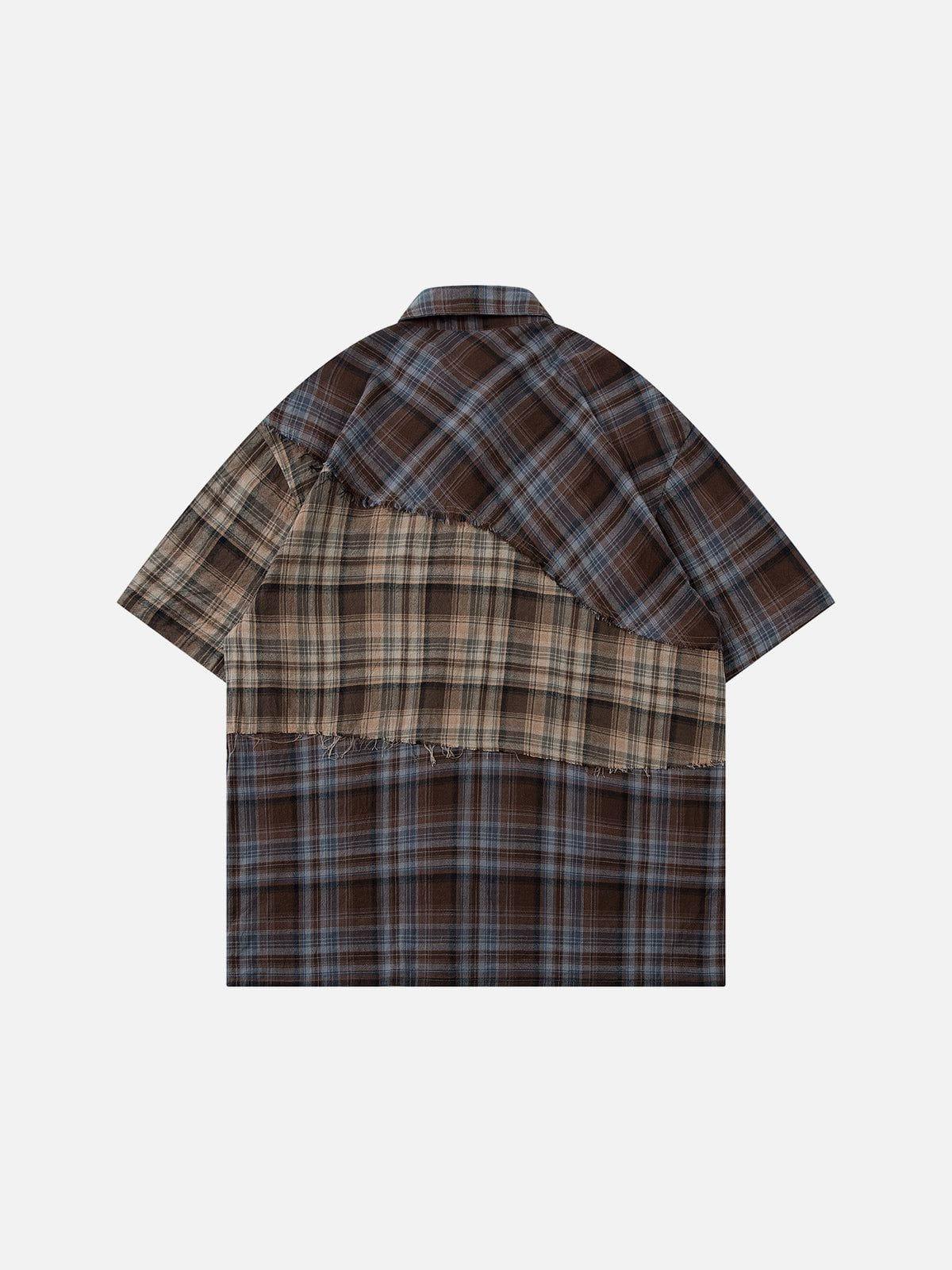 Aelfric Eden Plaid Patchwork Shirt Product Image