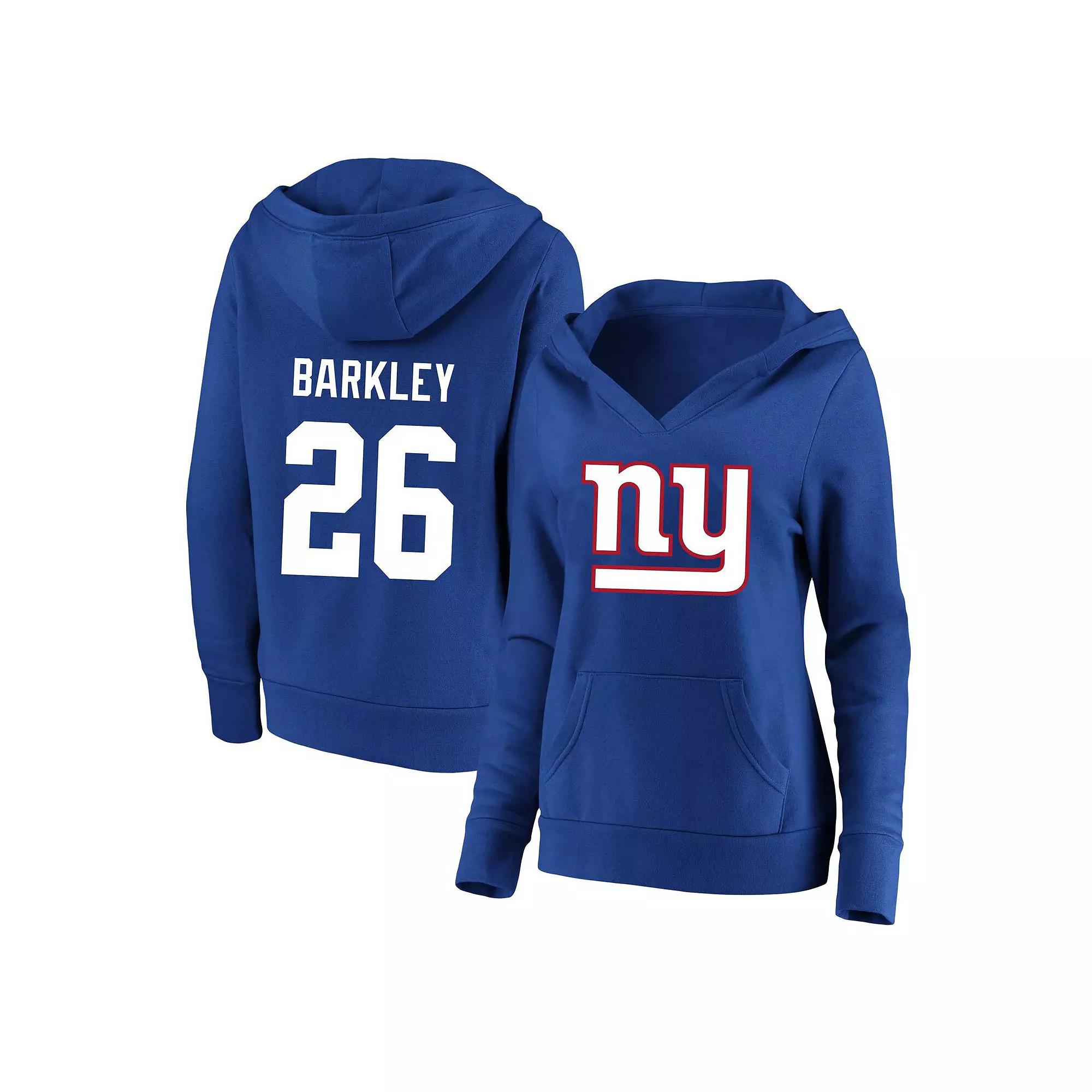 Women's Profile Saquon Barkley Royal New York Giants Plus Size Player Name & Number Pullover Hoodie, Size: 2XL, Blue Product Image