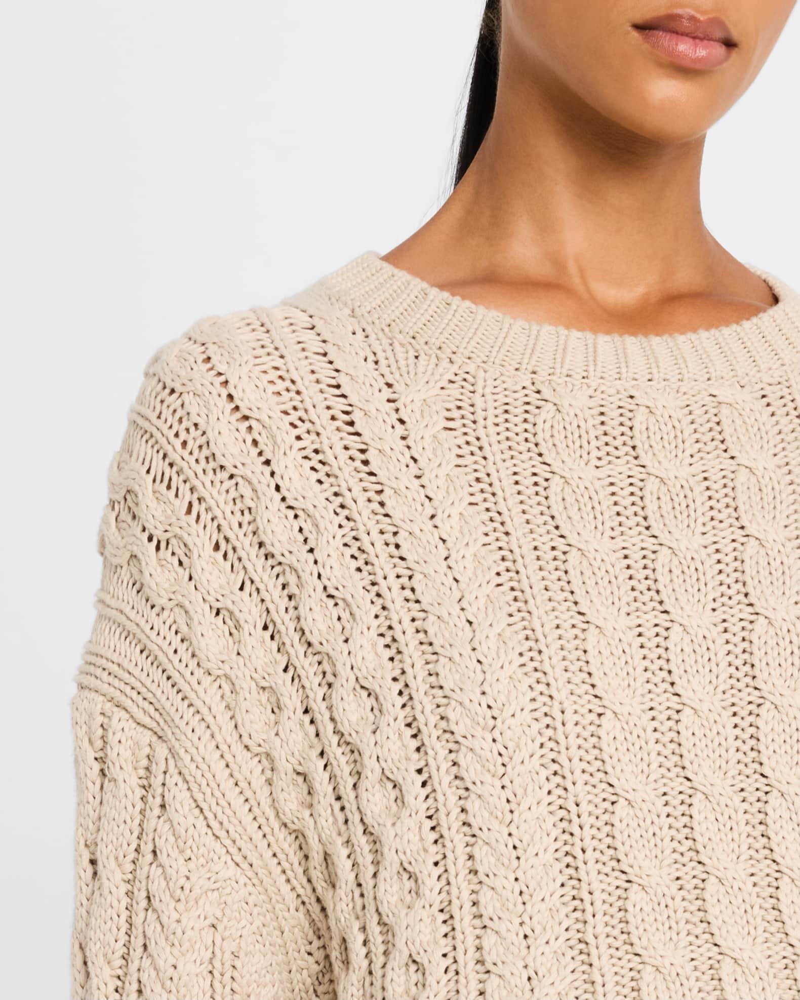 Rory Cable Open-Weave Cotton Sweater Product Image