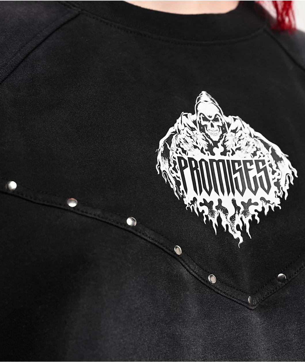 Broken Promises Thunderheart Black Wash T-Shirt Product Image