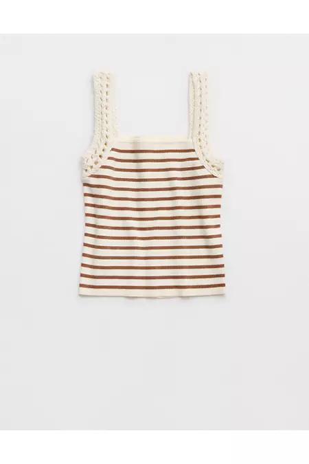 Aerie Crochet Sweater Tank Top Women's Product Image