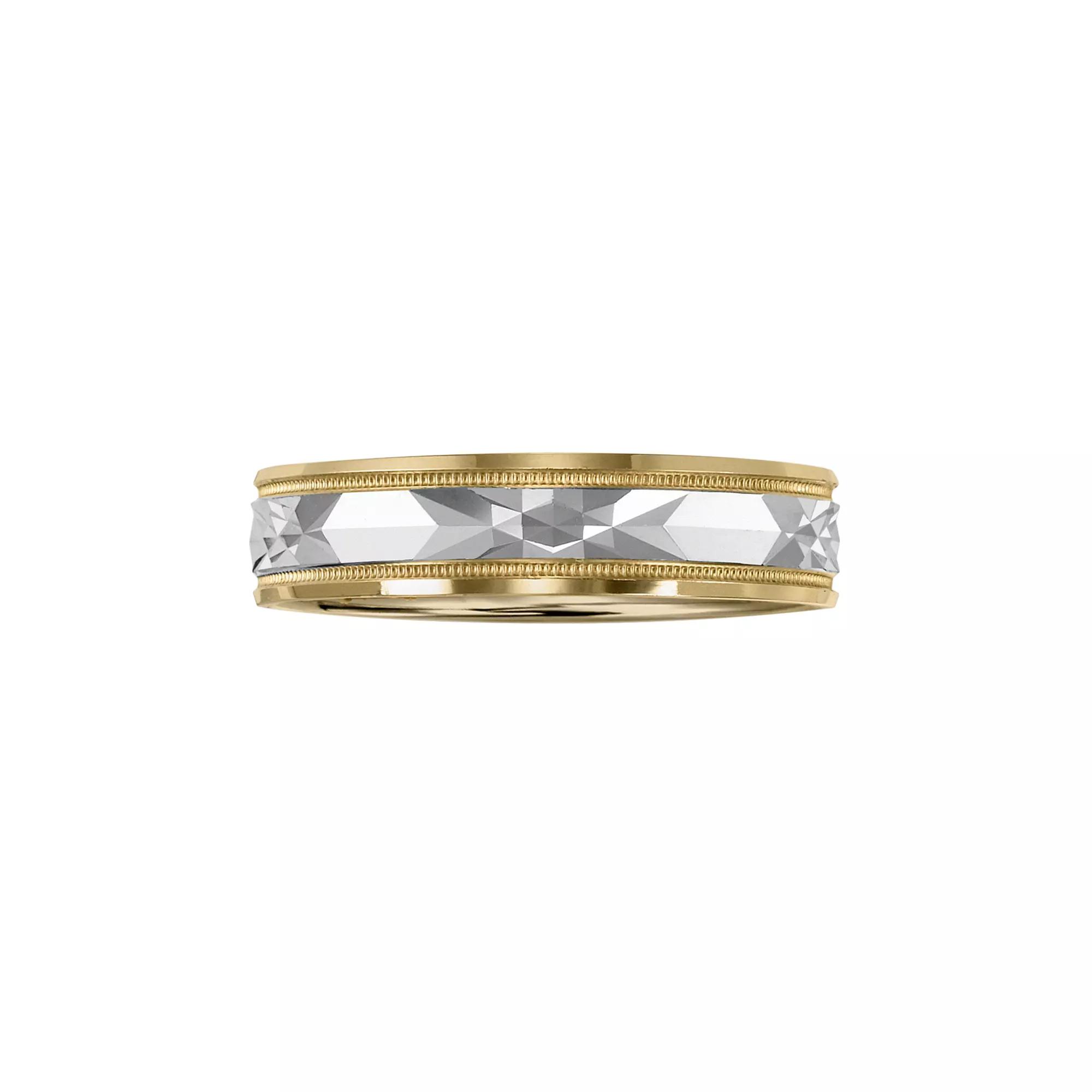 AXL 10k Gold Two Tone Men's Wedding Band, Size: 12, Multicolor Product Image