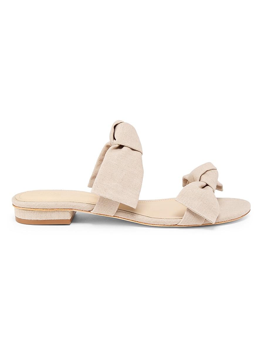 Womens Linen Bow Sandals Product Image