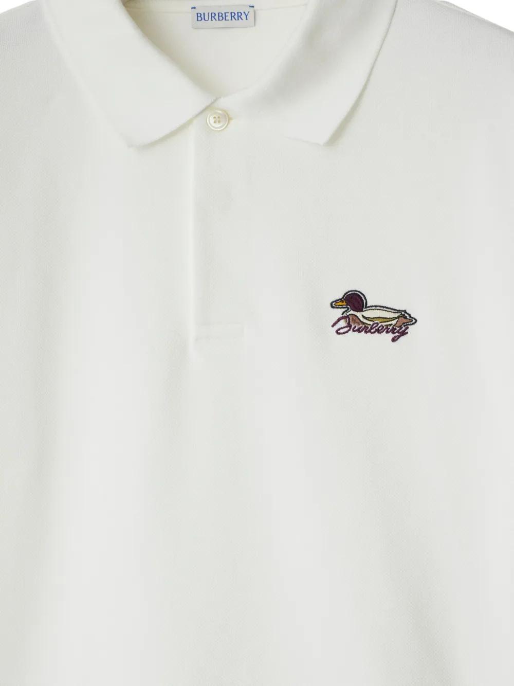 logo-patch cotton polo shirt Product Image