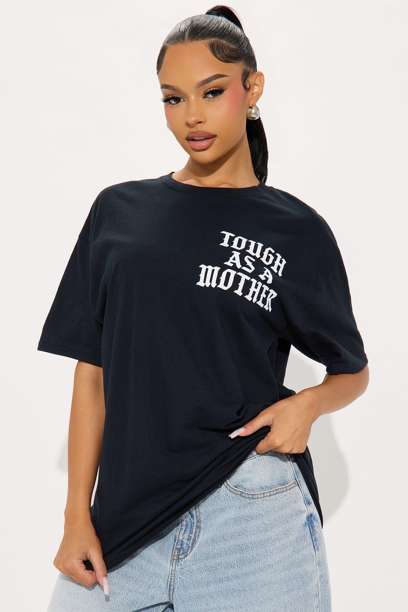 Tough As A Mother Oversized Tee - Black Product Image