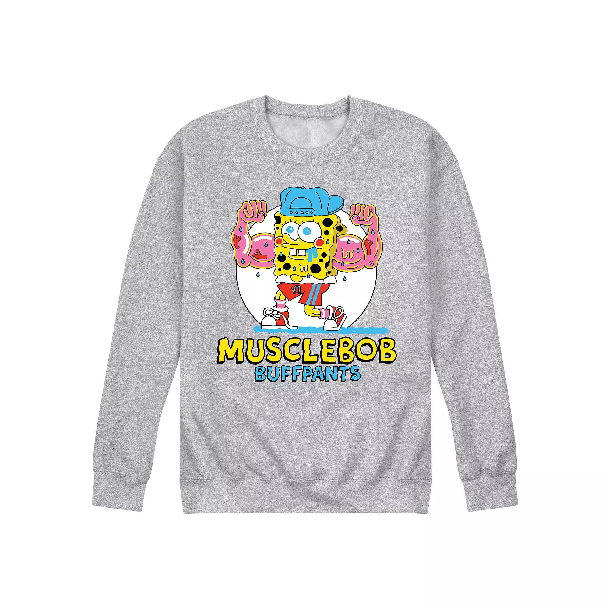 Men's SpongeBob SquarePants Musclebob Fleece Sweatshirt,  Product Image