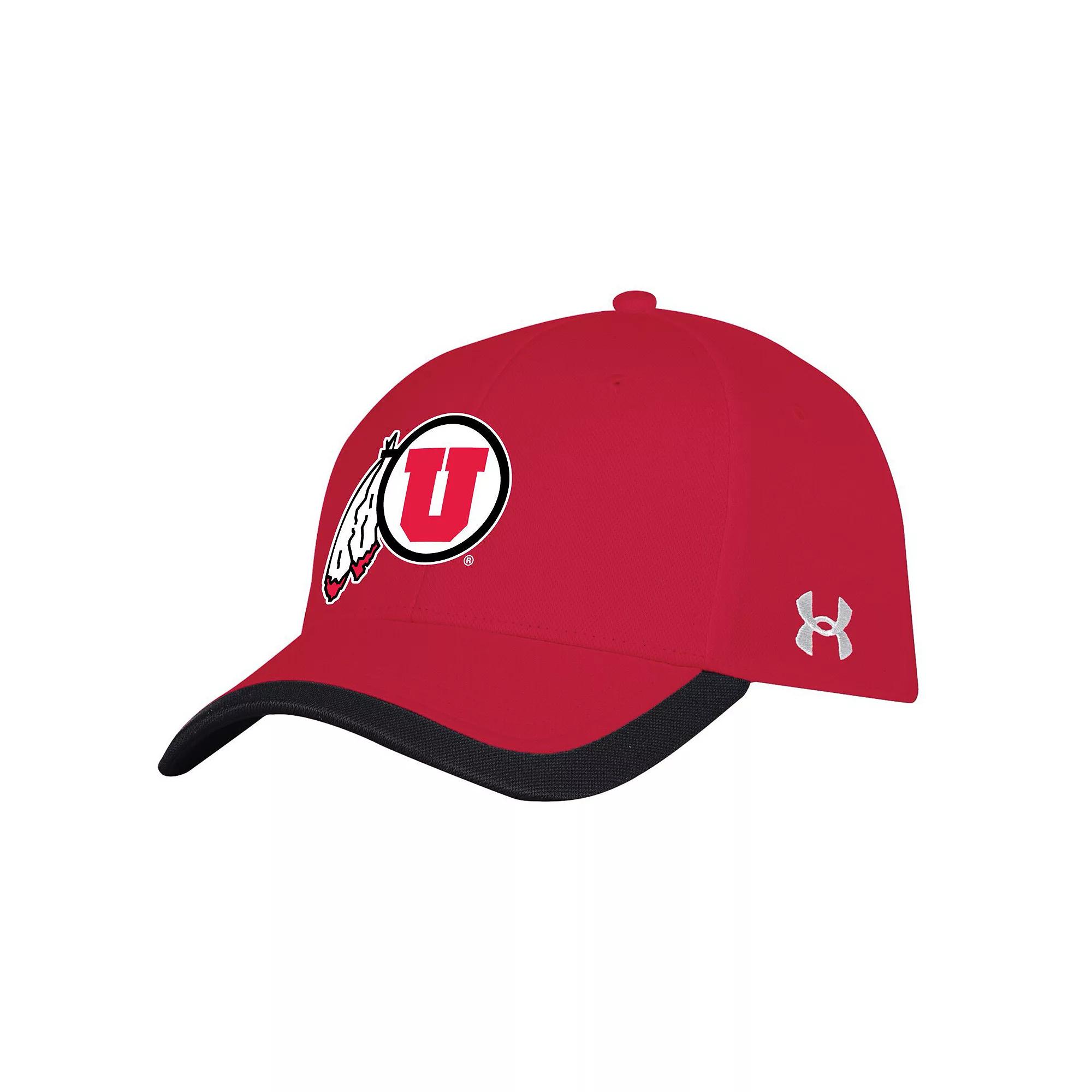 Men's Under Armour Red Utah Utes Sideline Blitzing Accent Adjustable Hat, Ute Red Product Image