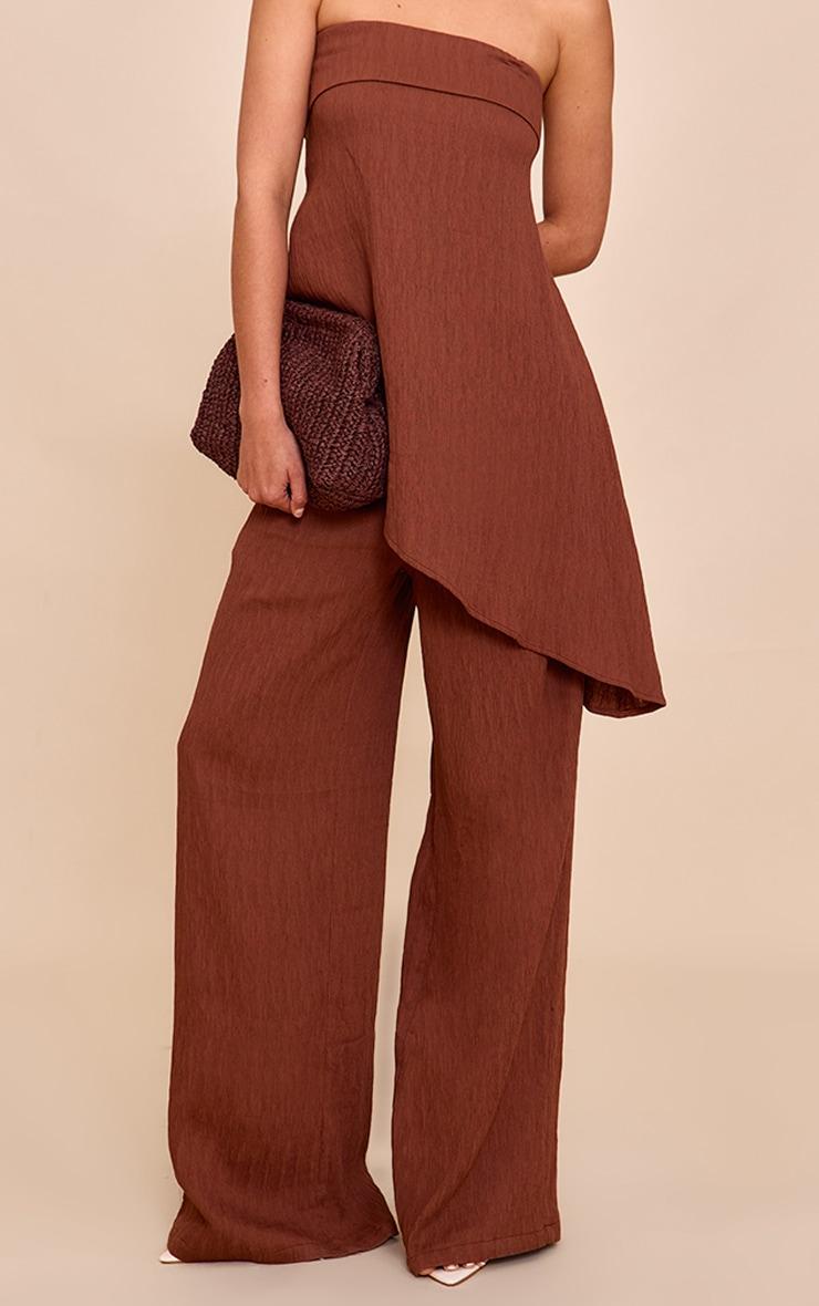  Chocolate Textured Wide Leg Pant Product Image