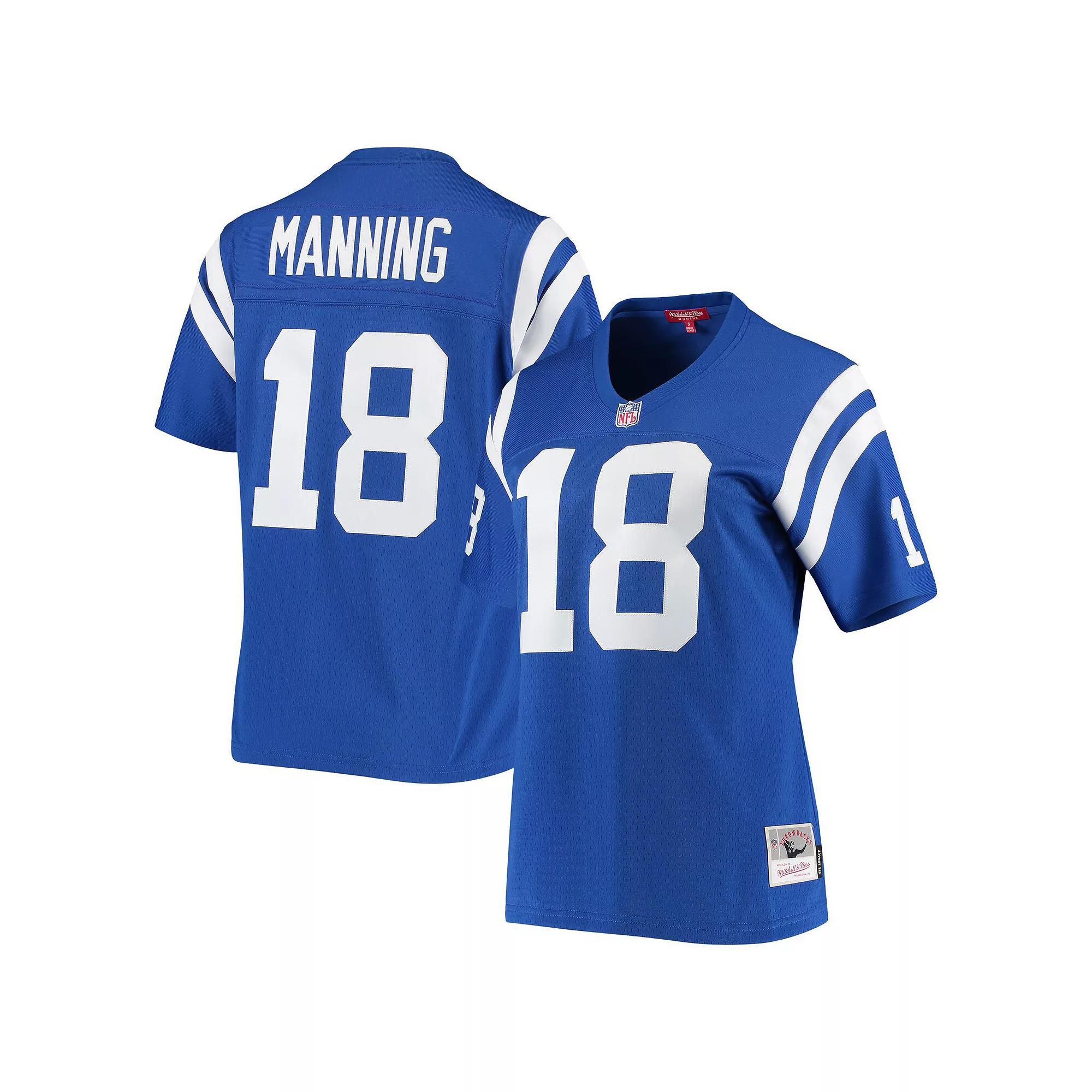 Women's Mitchell & Ness Peyton Manning Royal Indianapolis Colts 1998 Legacy Replica Jersey,  Product Image