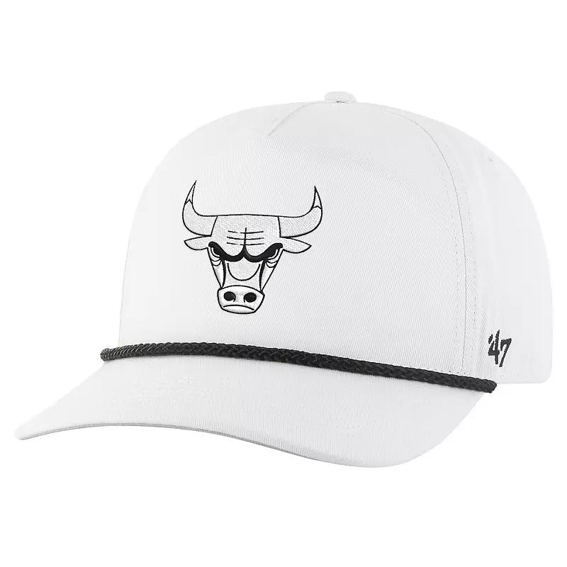 Men's '47 White Chicago Bulls Rope Hitch Adjustable Hat Product Image