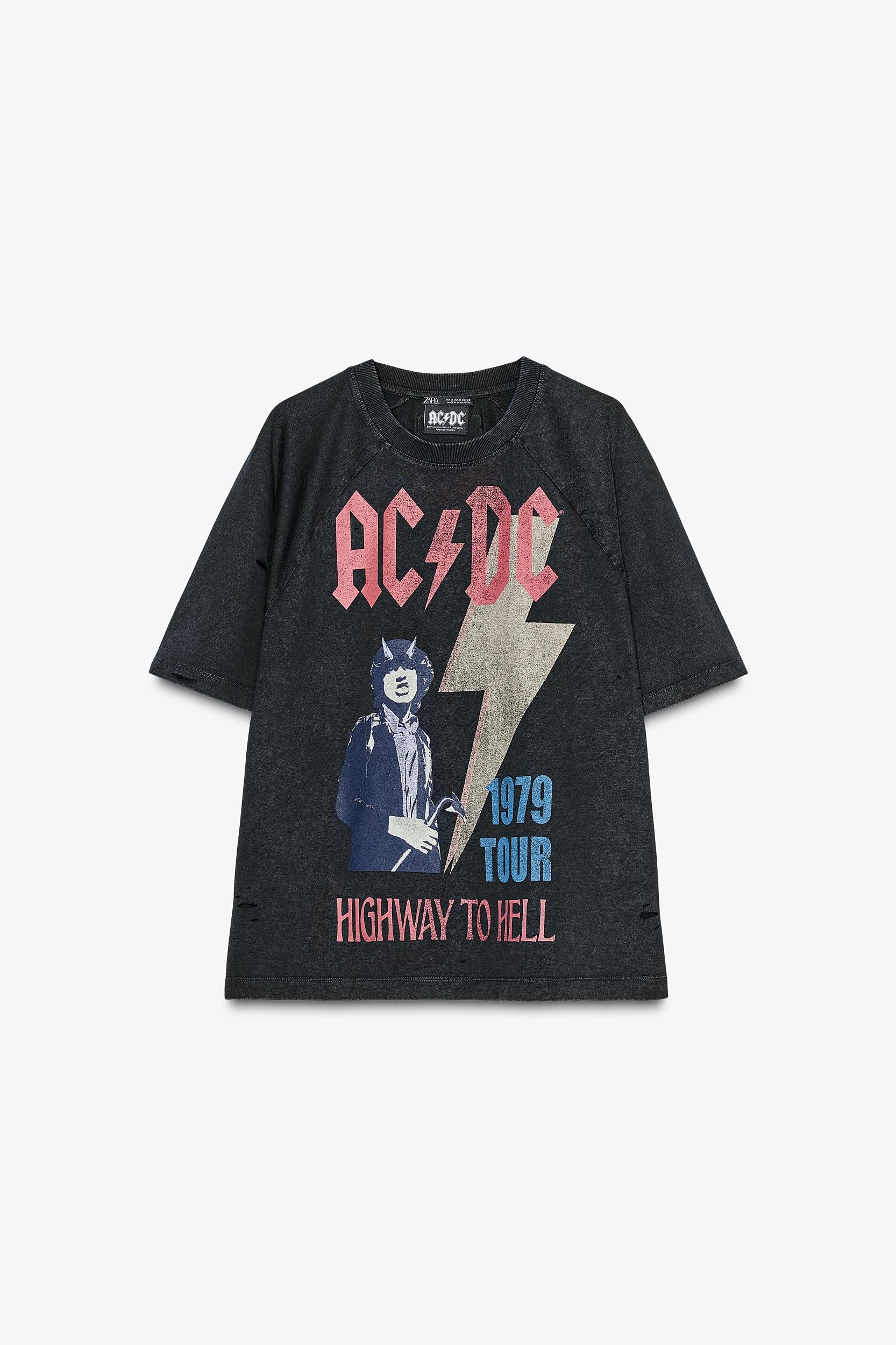 WASHED EFFECT T-SHIRT ©AC/DC Product Image