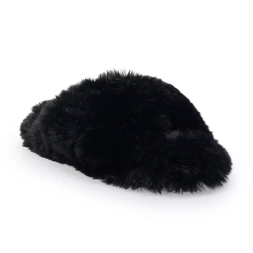 LC Lauren Conrad Wozzie Twist Band Women's Faux Fur Slide Slippers,  Product Image