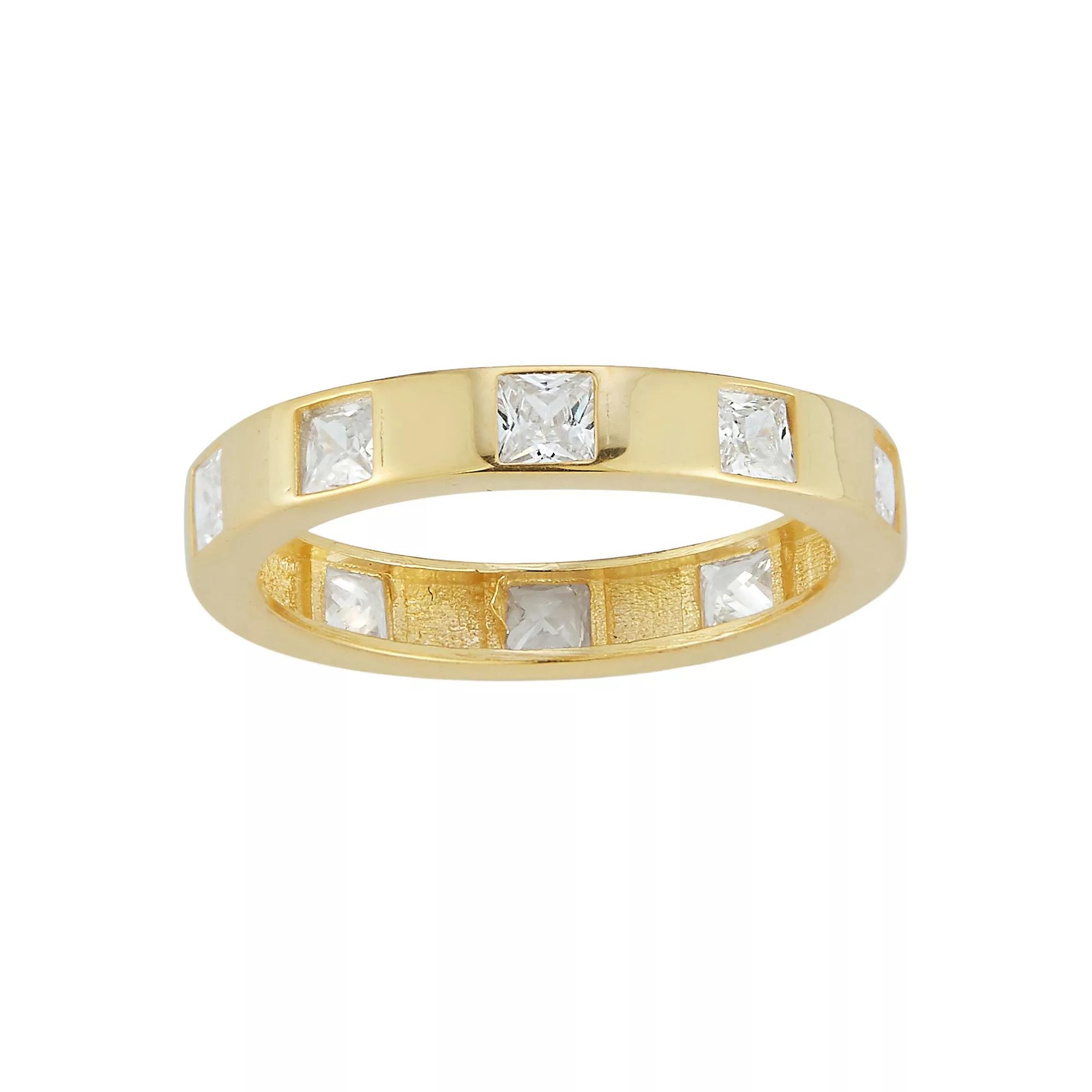 Sunkissed Sterling Cubic Zirconia Band Ring, Women's, Size: 8, Gold Tone Product Image