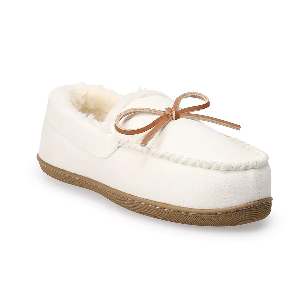 Sonoma Goods For Life® Franz Women's Moccasin Slippers, Size: Small, Ivory Product Image