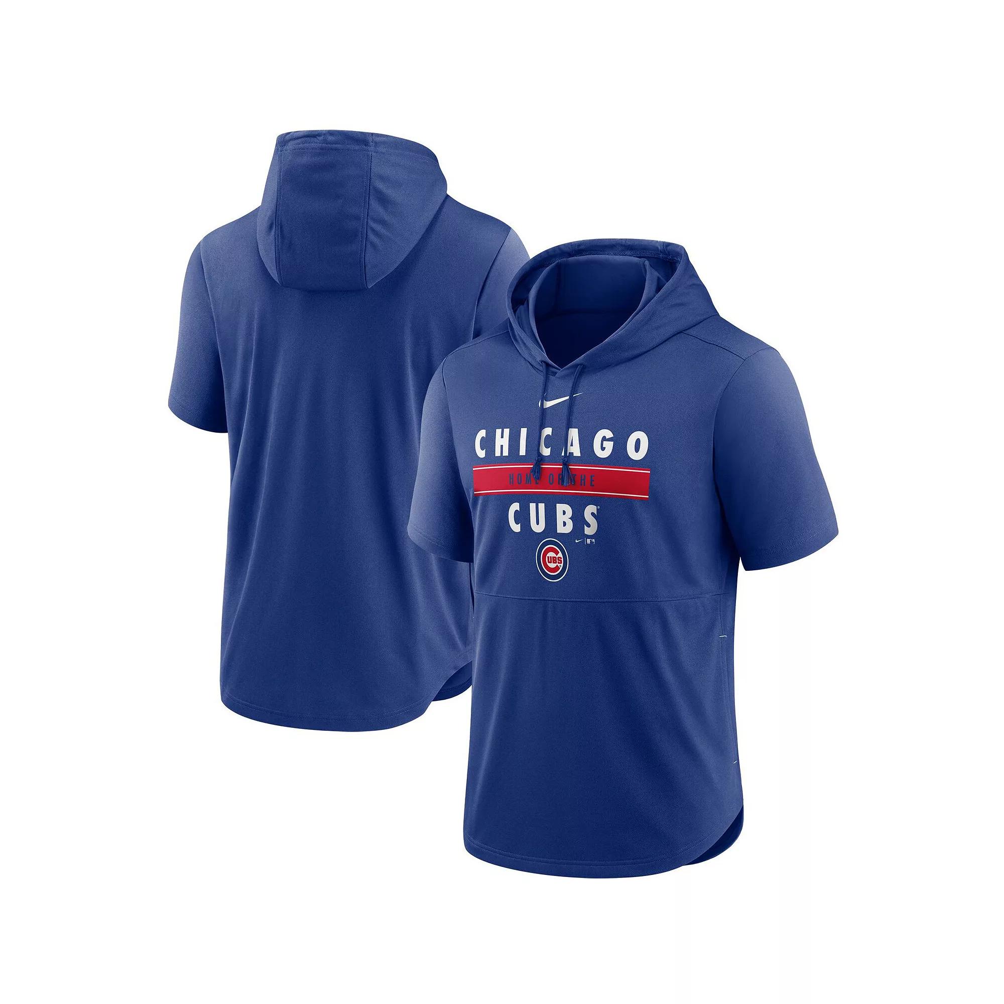 Men's Nike Royal Chicago Cubs Home Team Short Sleeve Hoodie Top,  Product Image