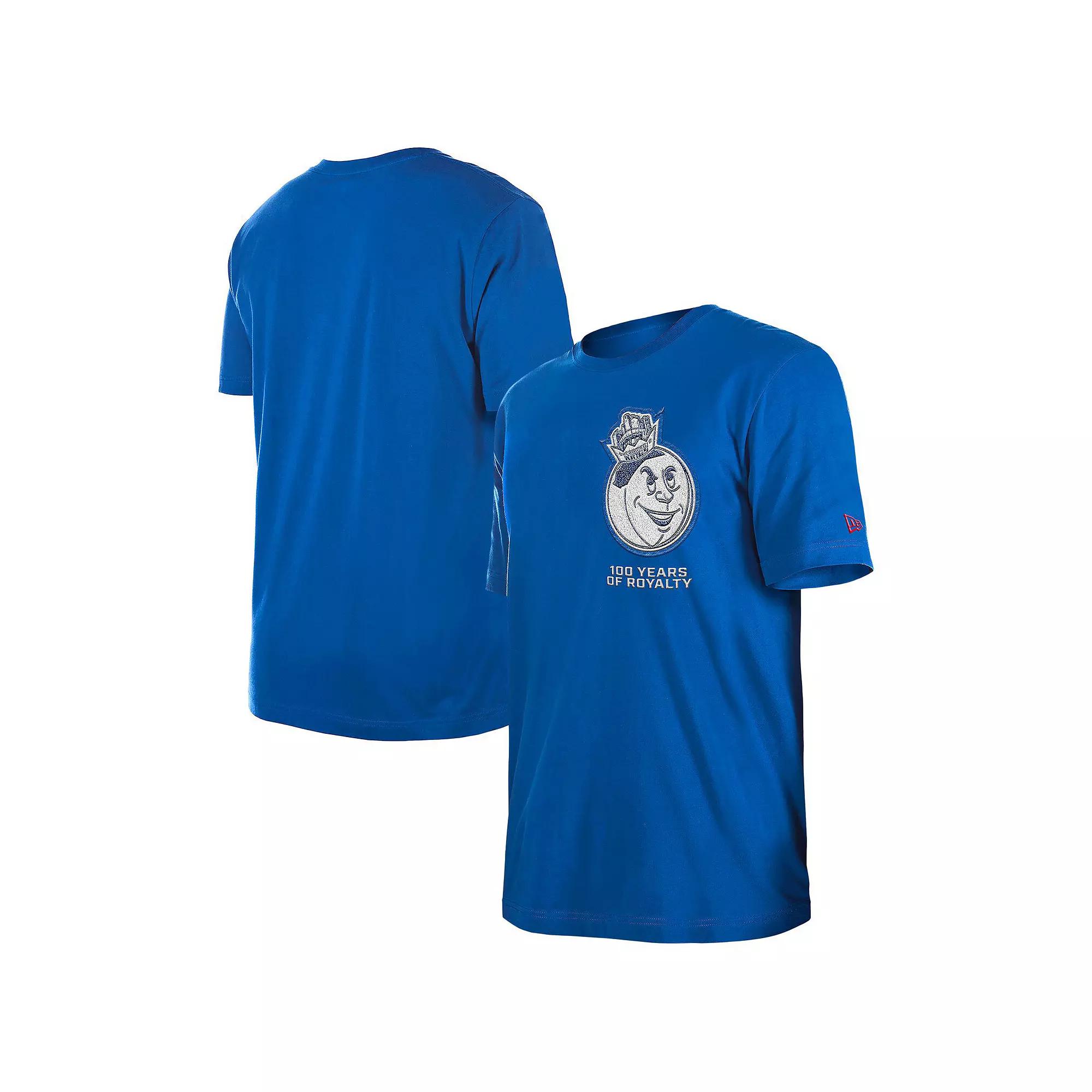 Men's New Era  Blue Sacramento Kings 2024/25 City Edition Chenille Heavyweight T-Shirt, Size: XL, Kng Blue Product Image