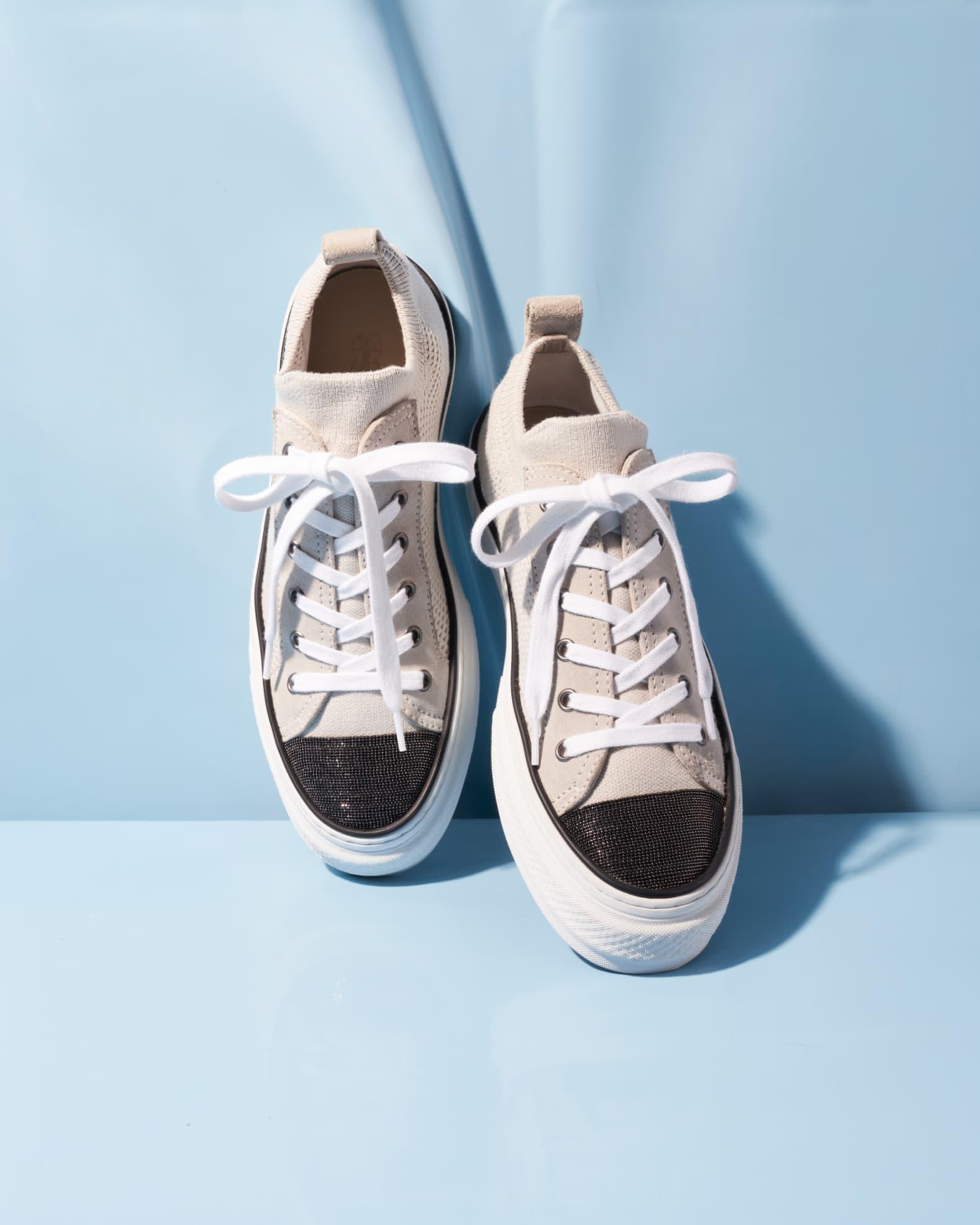 Knit Monili Cap-Toe Sneakers Product Image