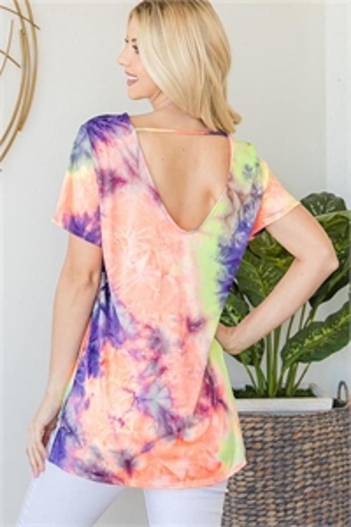 Tie Dye Crisscrossed Top Product Image