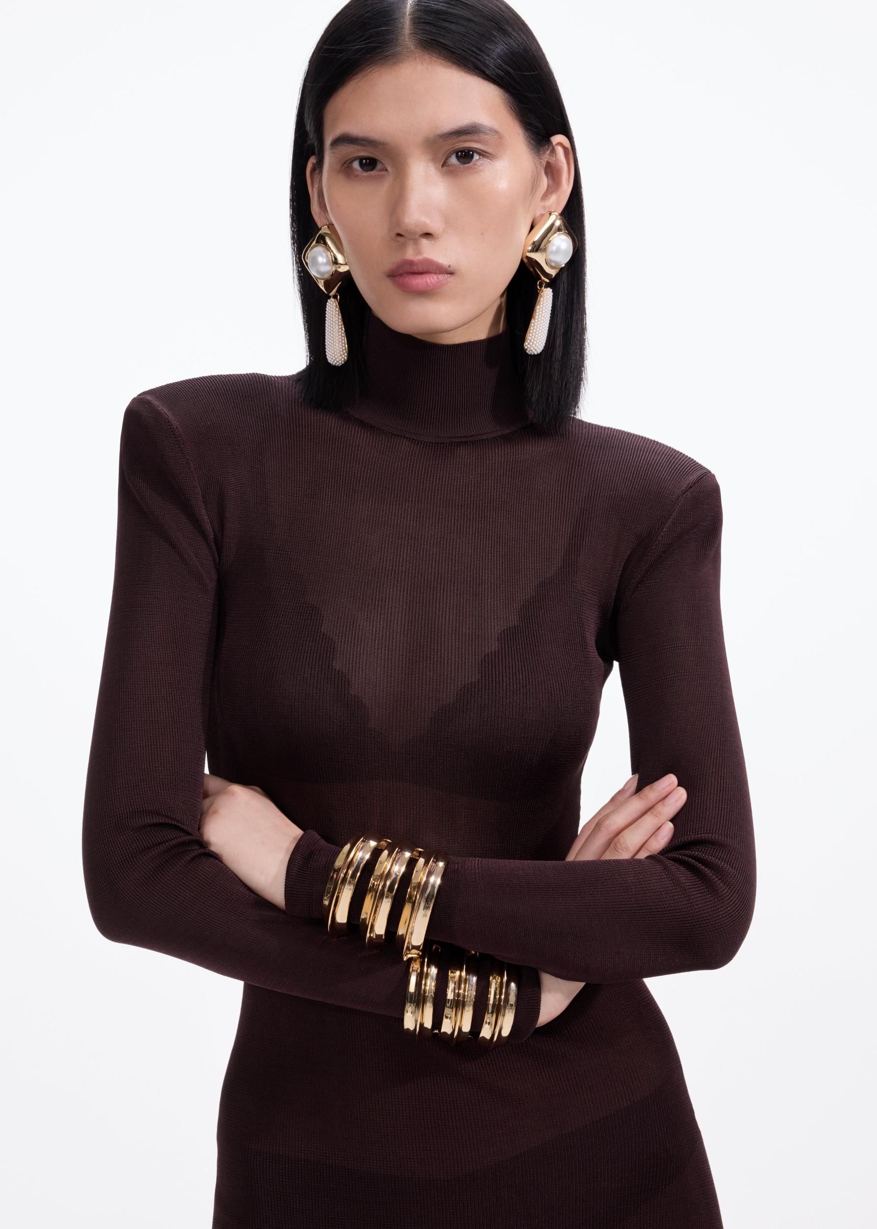 Gold Sculpted Double Cuff Product Image