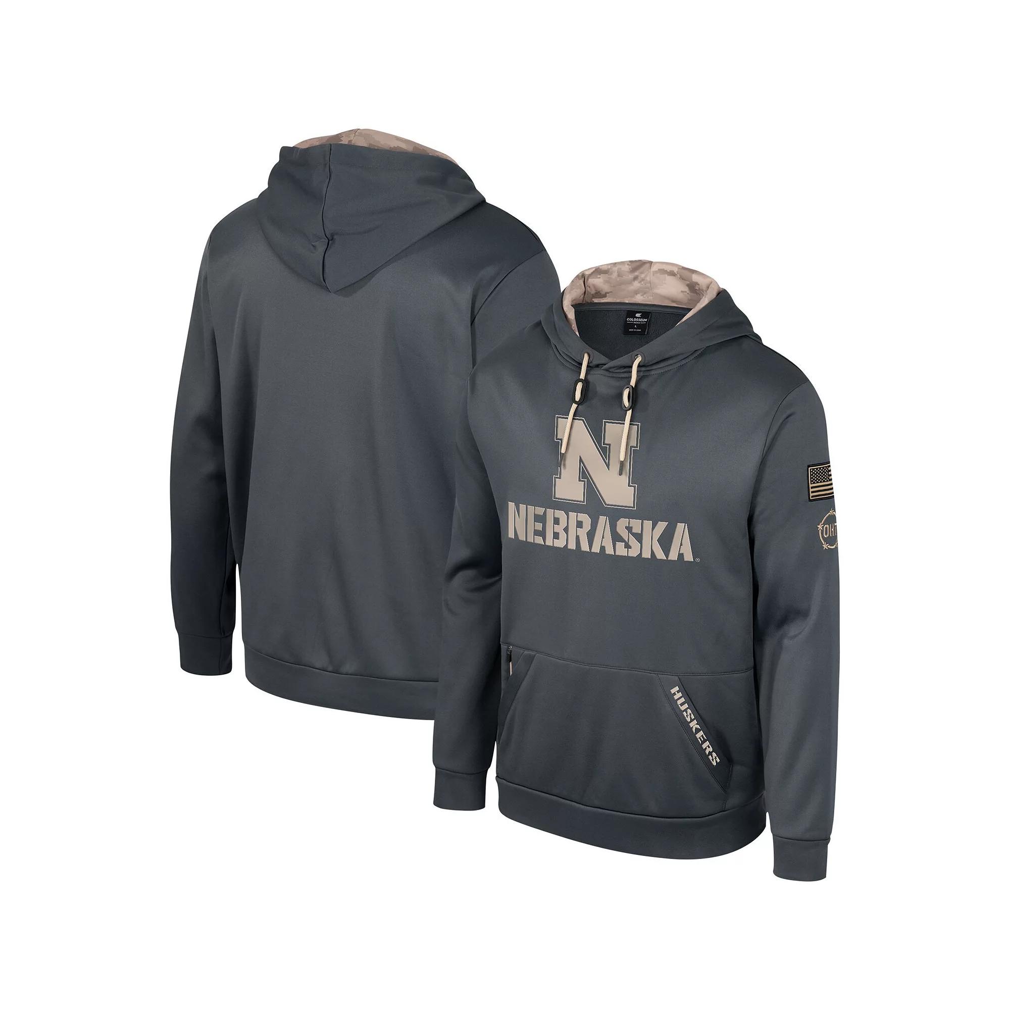 Men's Colosseum Charcoal Michigan Wolverines OHT Military Appreciation Pullover Hoodie,  Product Image