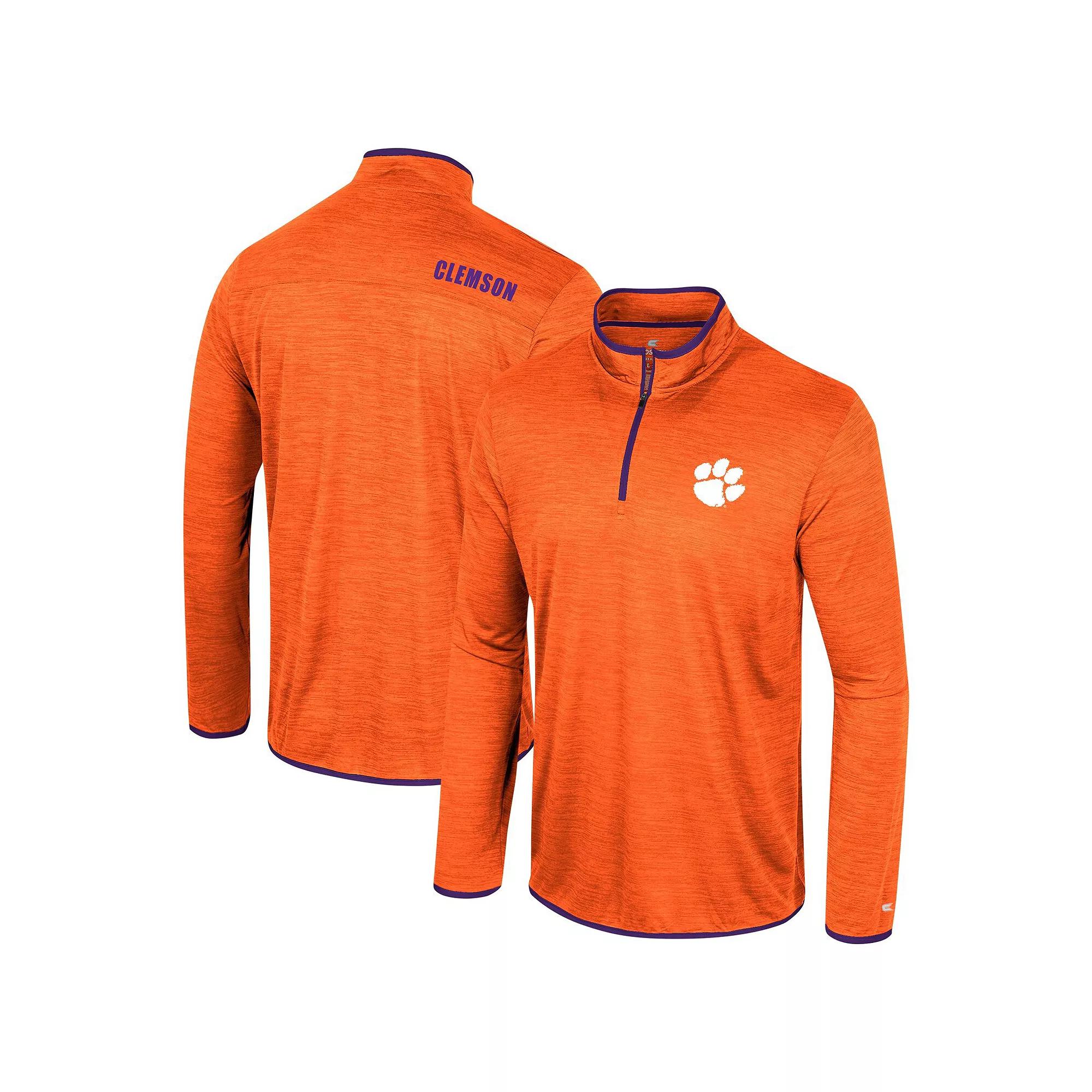 Men's Colosseum Orange Clemson Tigers Wright Quarter-Zip Windshirt, Size: XL Product Image