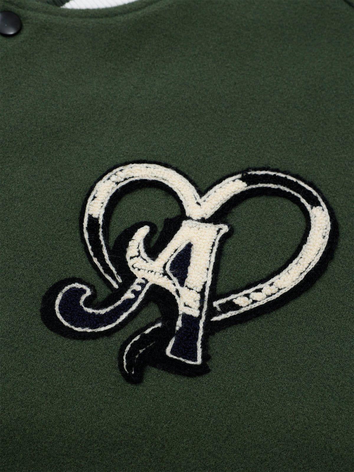 Aelfric Eden Towel Embroidery Badge Varsity Jacket Product Image