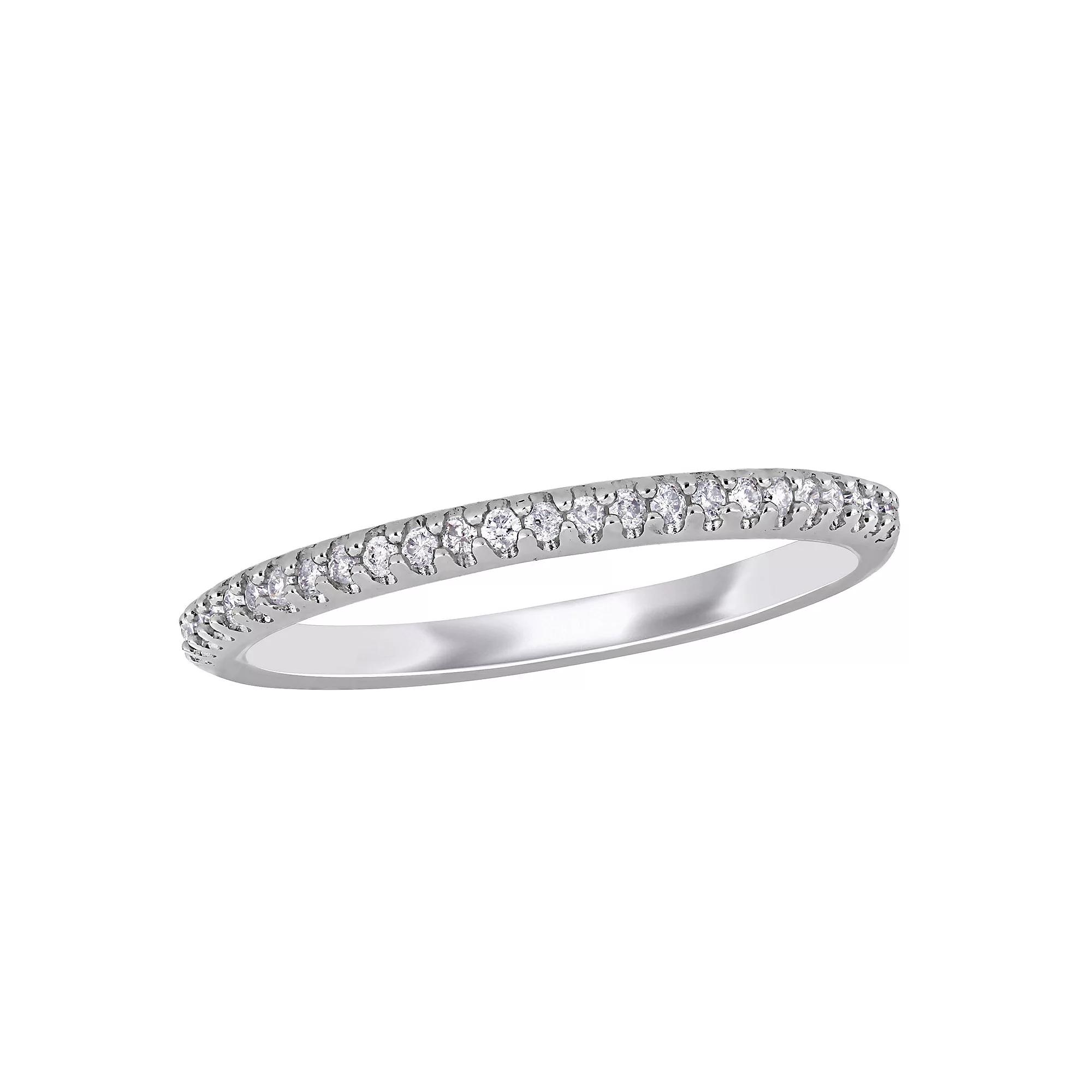 Stella Grace 14k White Gold 1/8 Carat T.W. Diamond Anniversary Ring, Women's,  Product Image