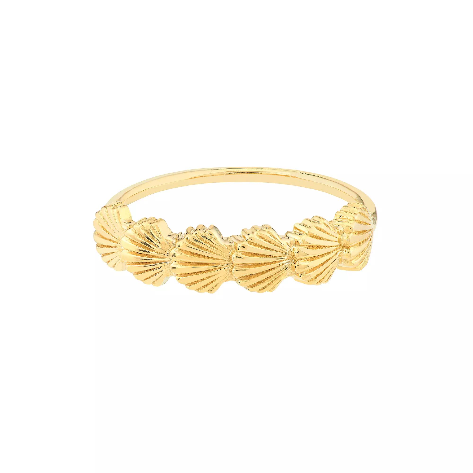 14k Gold Seashell Ring, Women's, Size: 8 Product Image