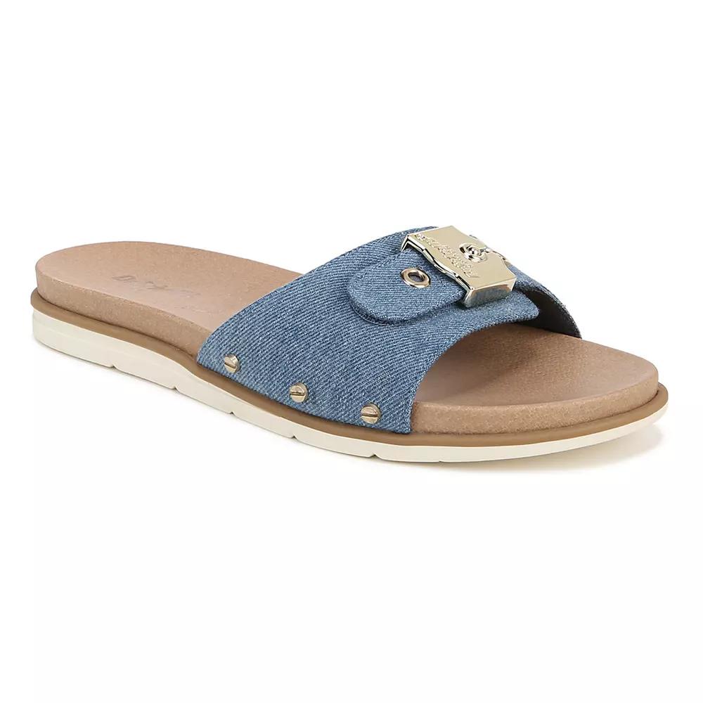 Dr. Scholl's Nice Iconic Women's Slide Sandals, Size: 10, Blue Blue Product Image