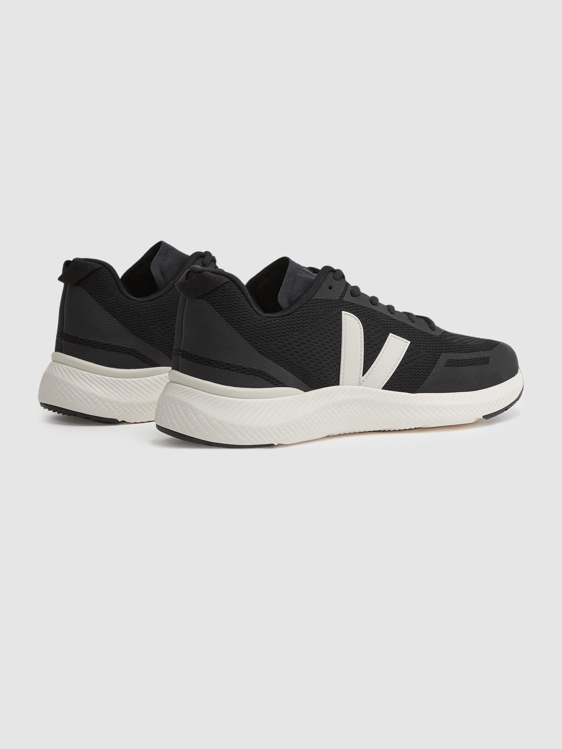 Veja Lightweight Trainers in Cream/Black Product Image
