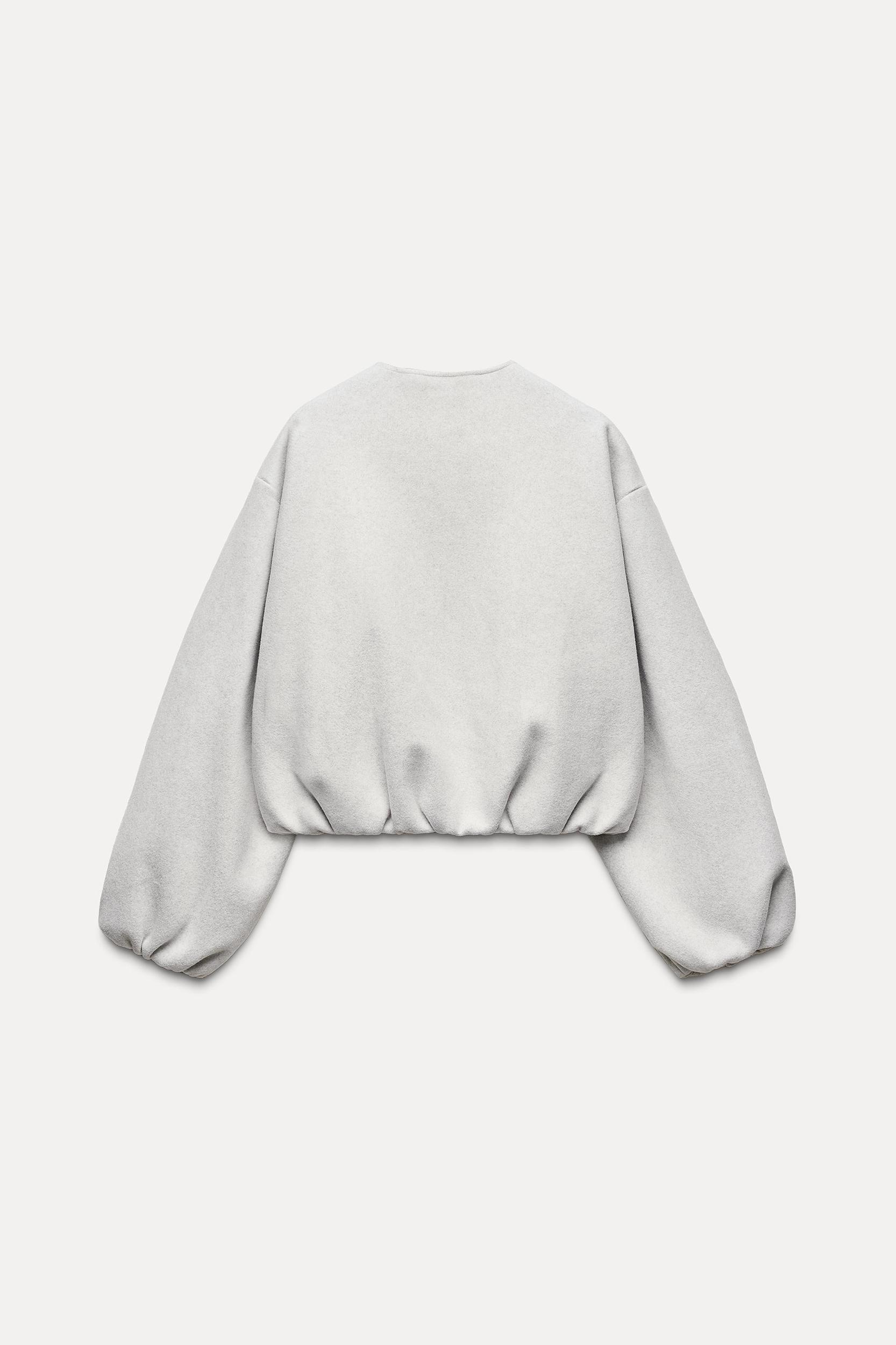 ELASTICATED TRIM SOFT BOMBER JACKET Product Image