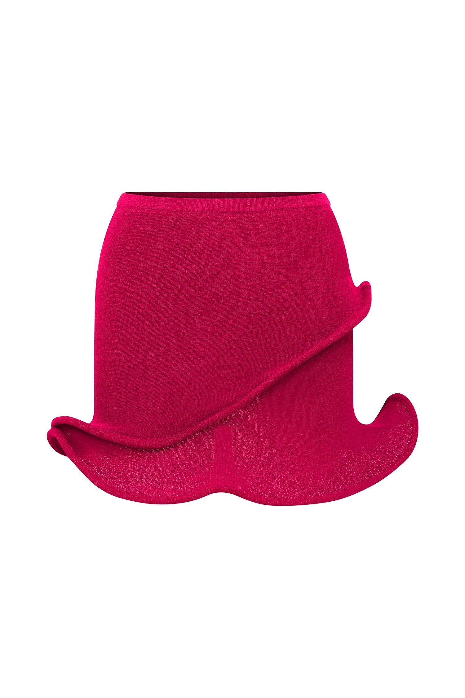 Haisley Off Shoulder Knit Top - Raspberry Product Image